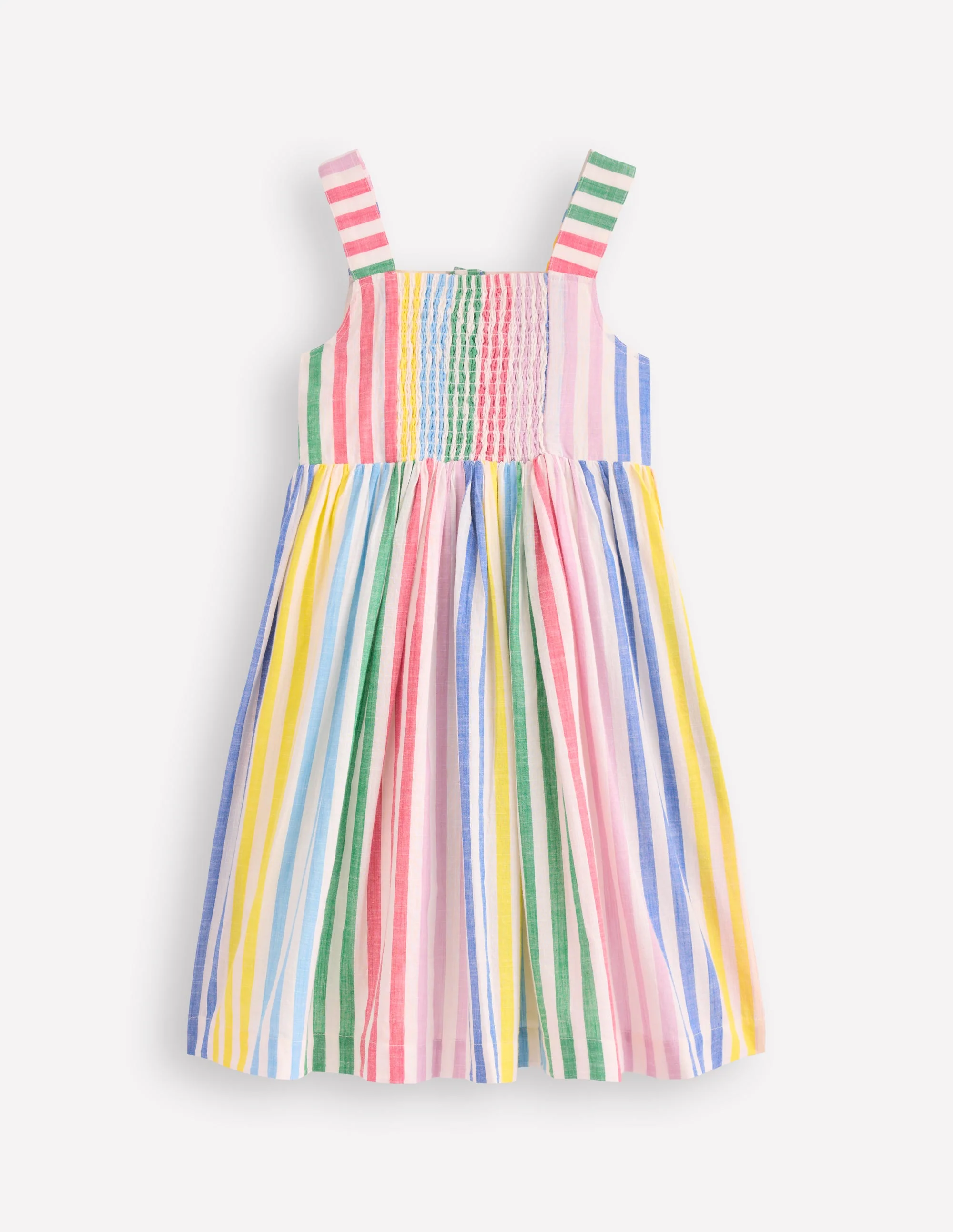 Remy Button Through Dress-Multi Stripe - Image 3