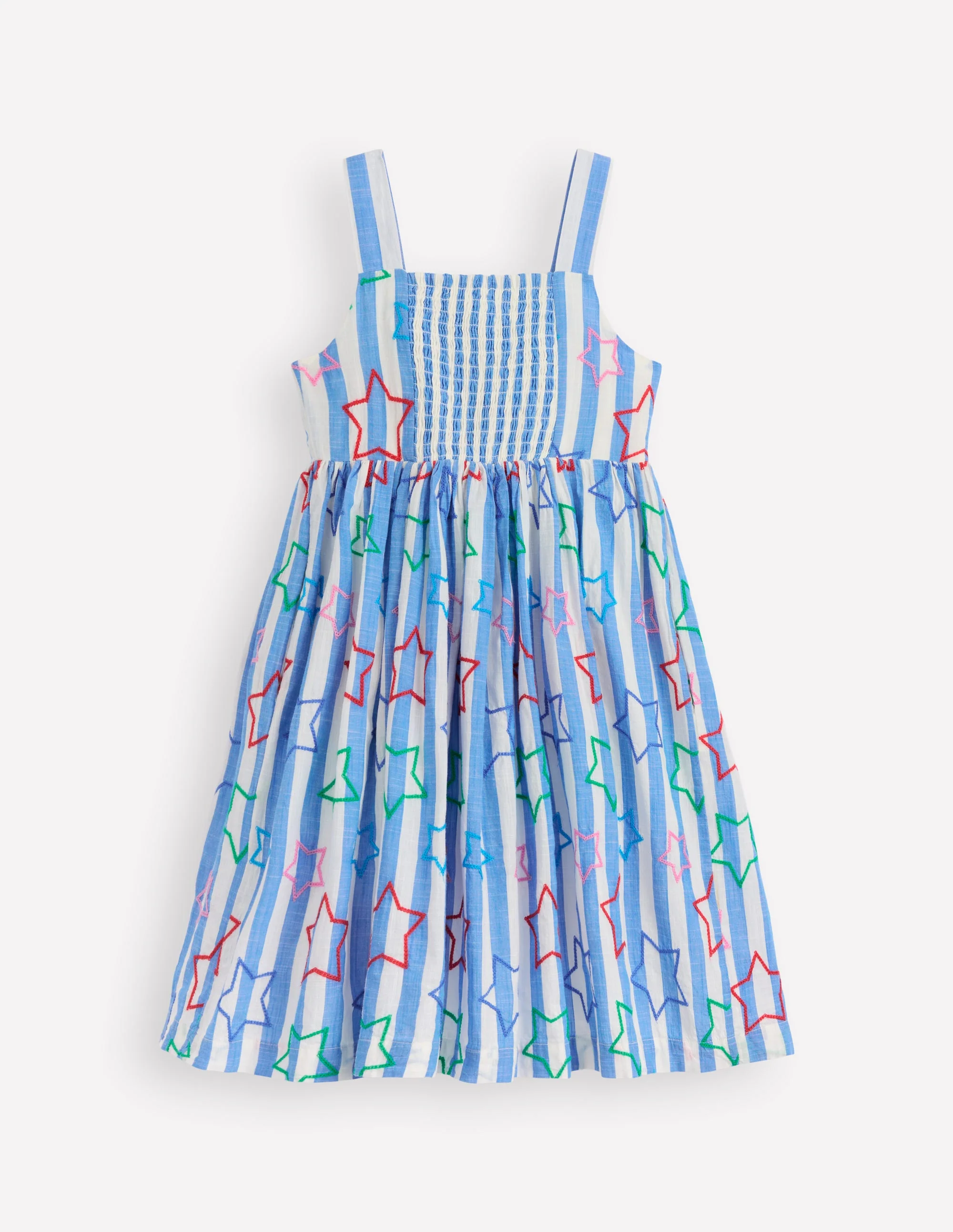 Remy Button Through Dress-Peacock Plume Blue Star - Image 5