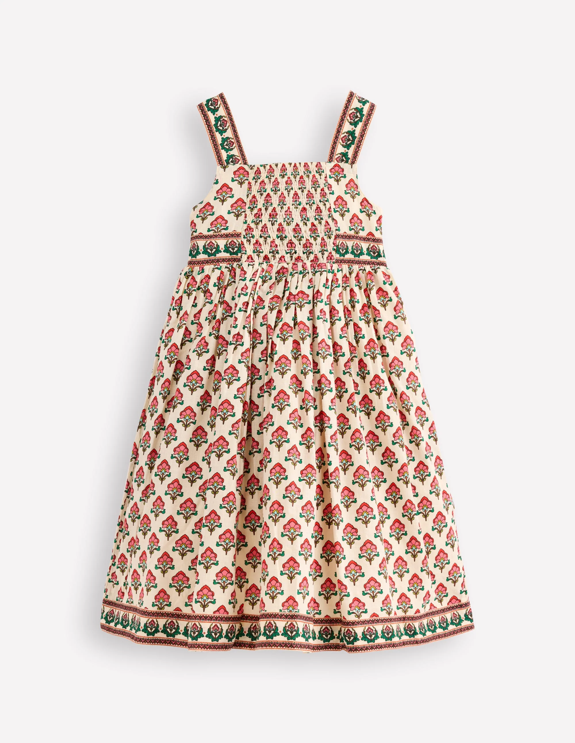 Remy Button Through Dress-Woodblock Print - Image 2