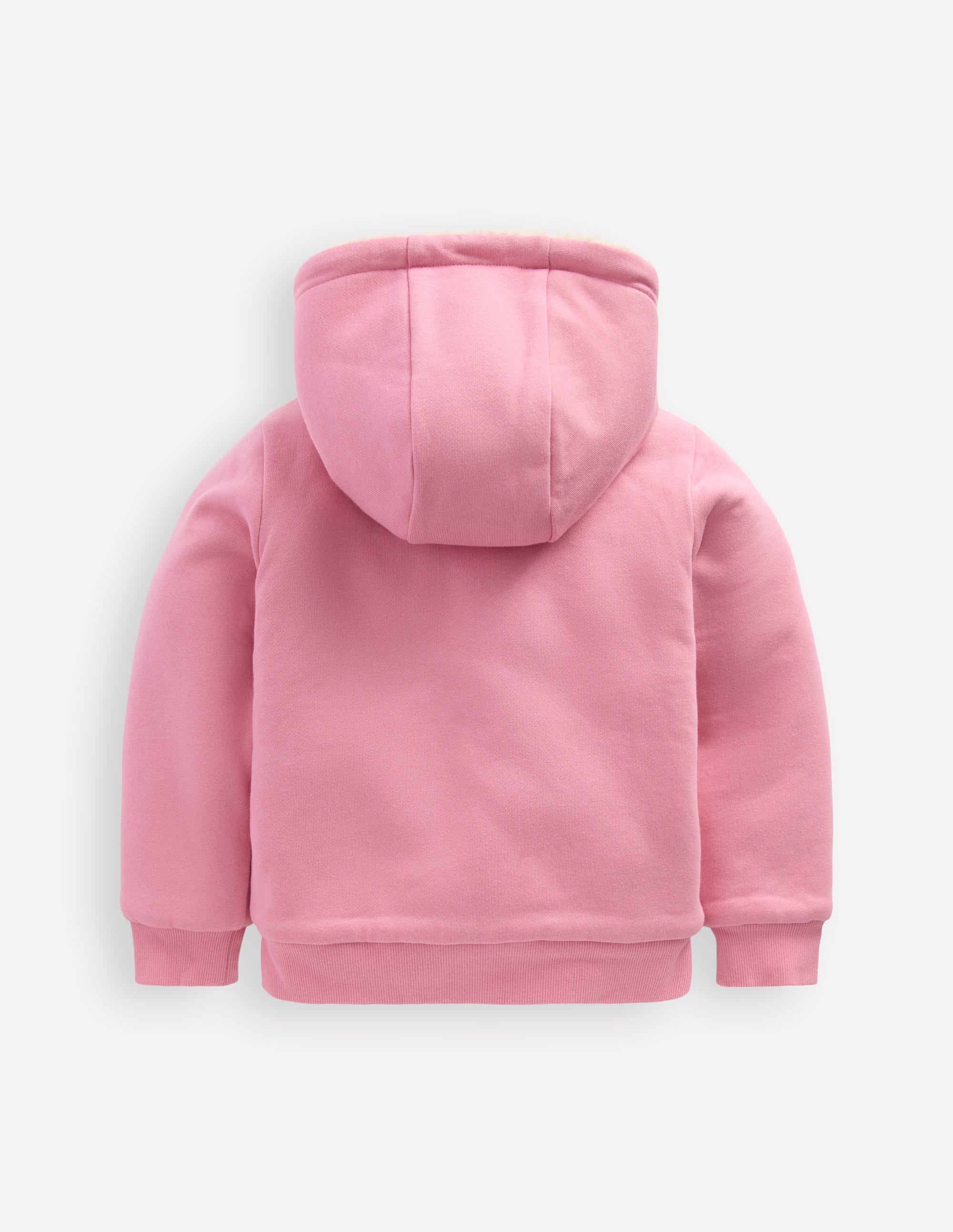 Reversible Borg Hoodie-Vintage Mauve/Kingfisher Blue - Image 2