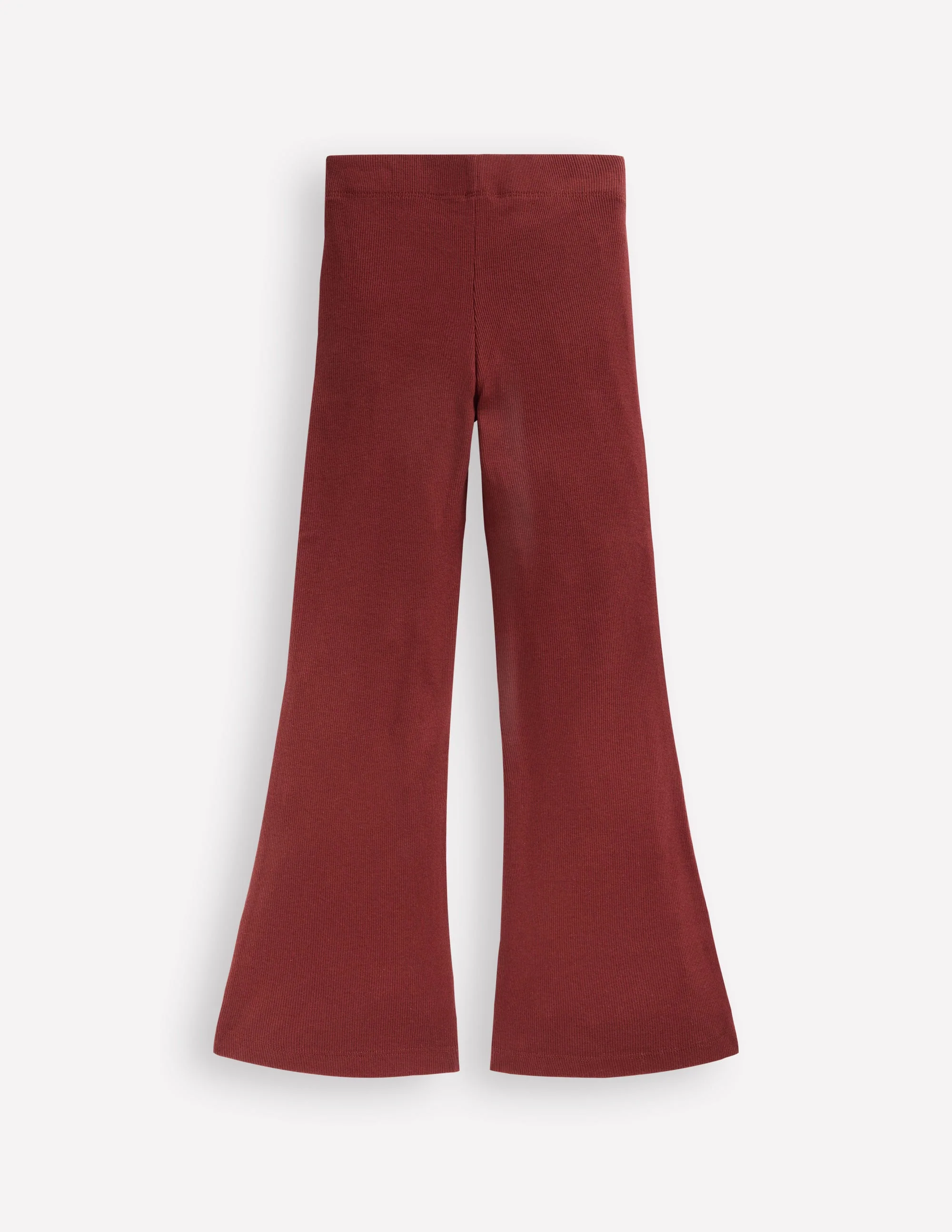 Ribbed Flare Leggings-Chestnut - Image 2