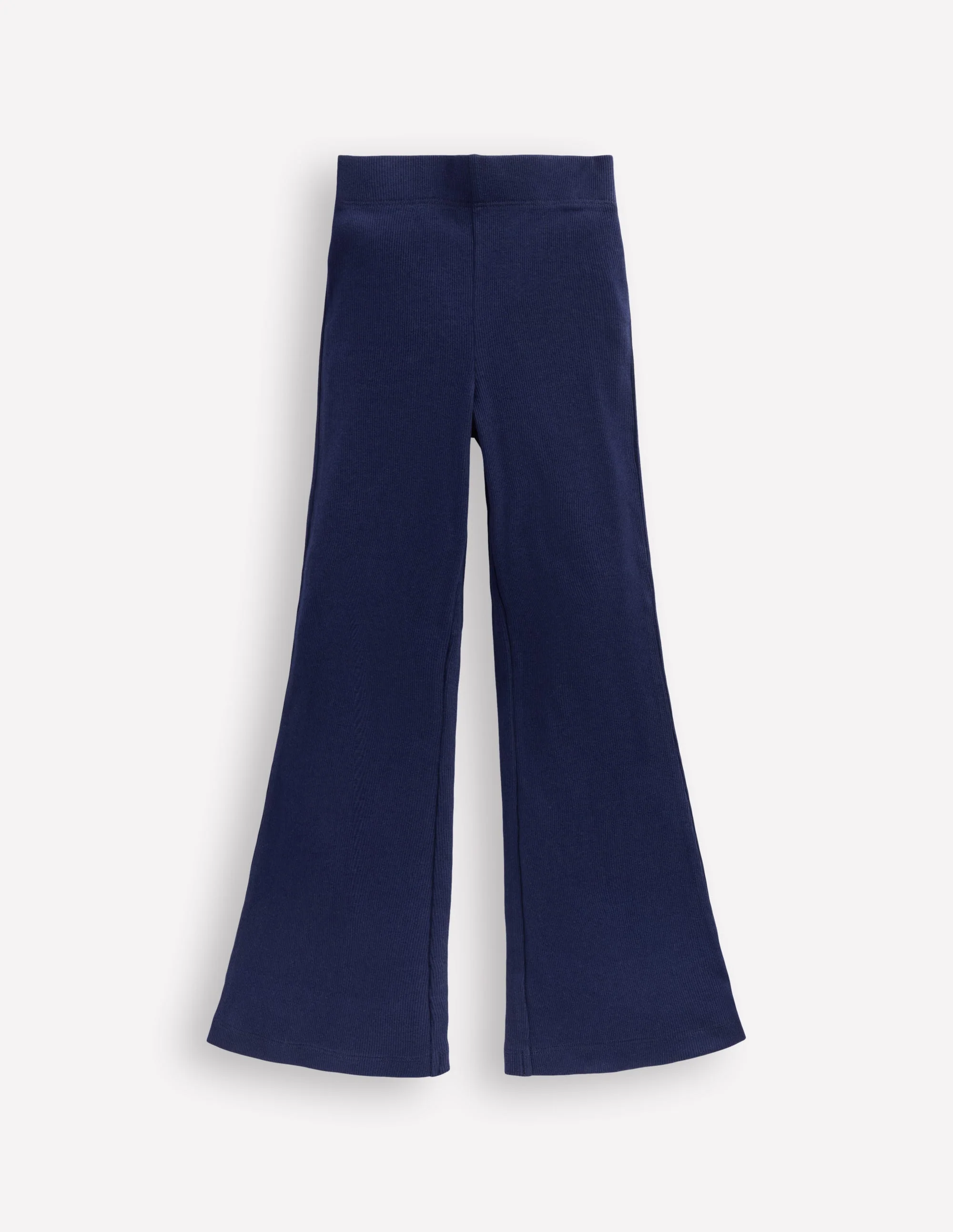 Ribbed Flare Leggings-College Navy - Image 5