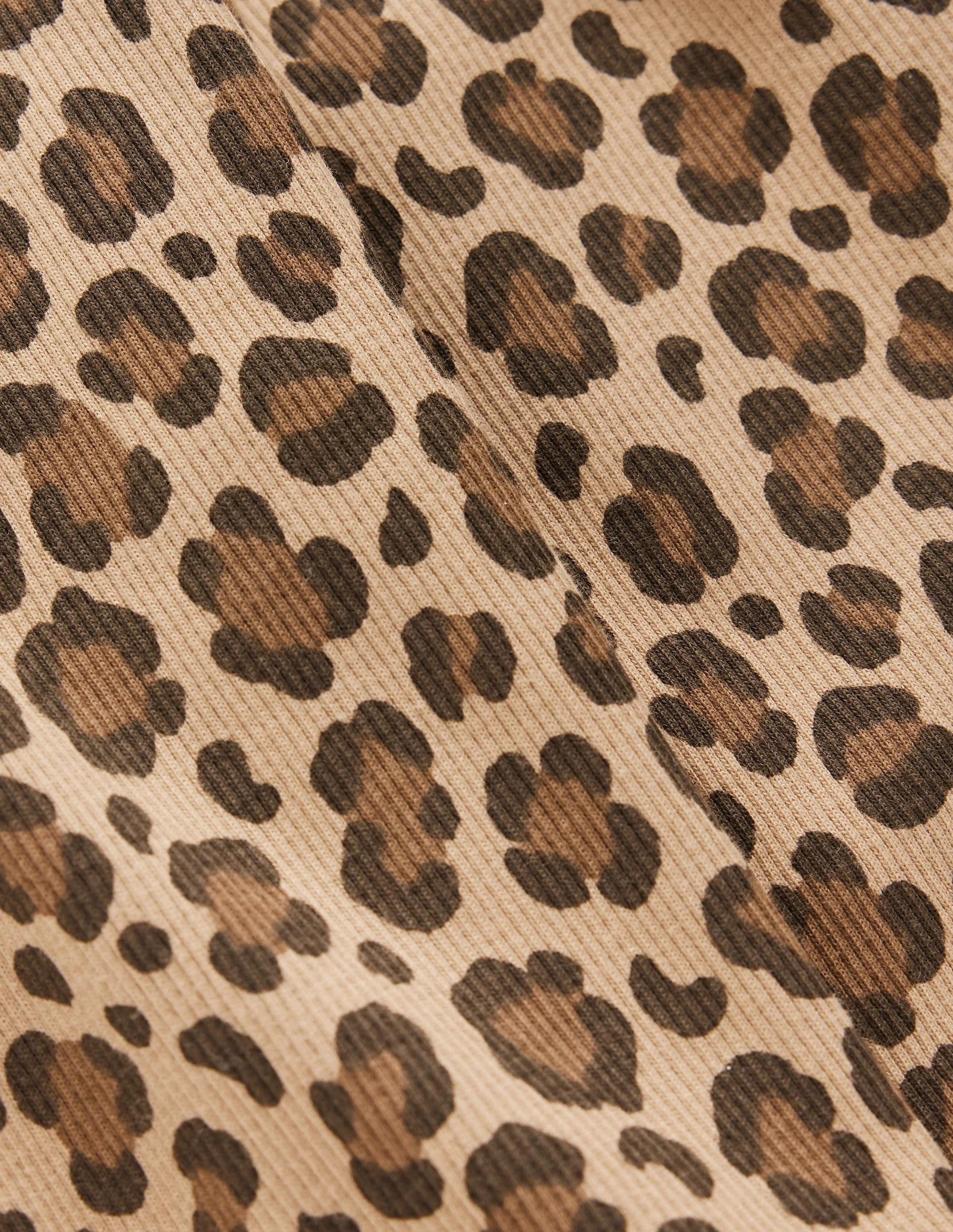 Ribbed Flared Legging-Leopard - Image 6