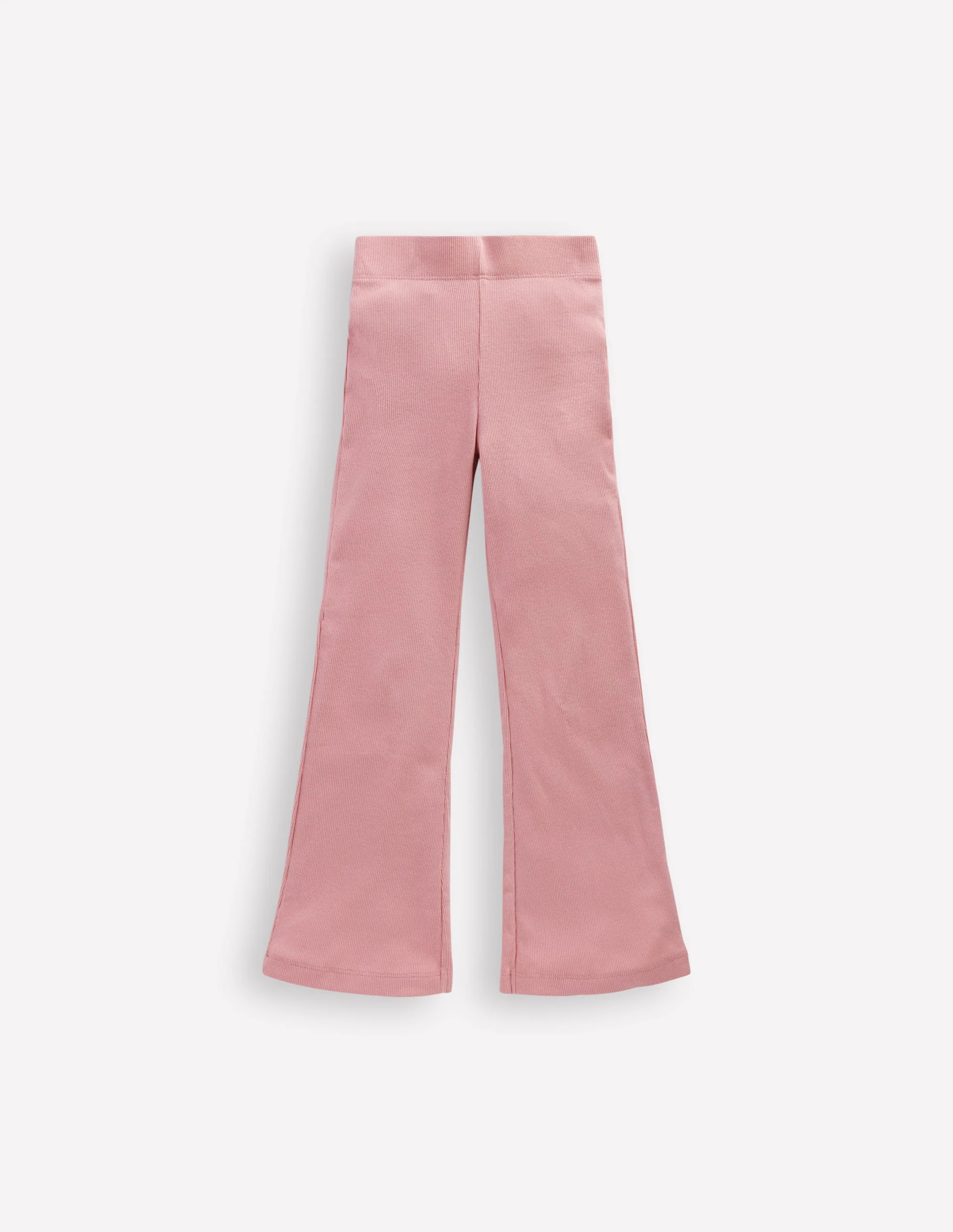 Ribbed Flared Legging-Vintage Pink