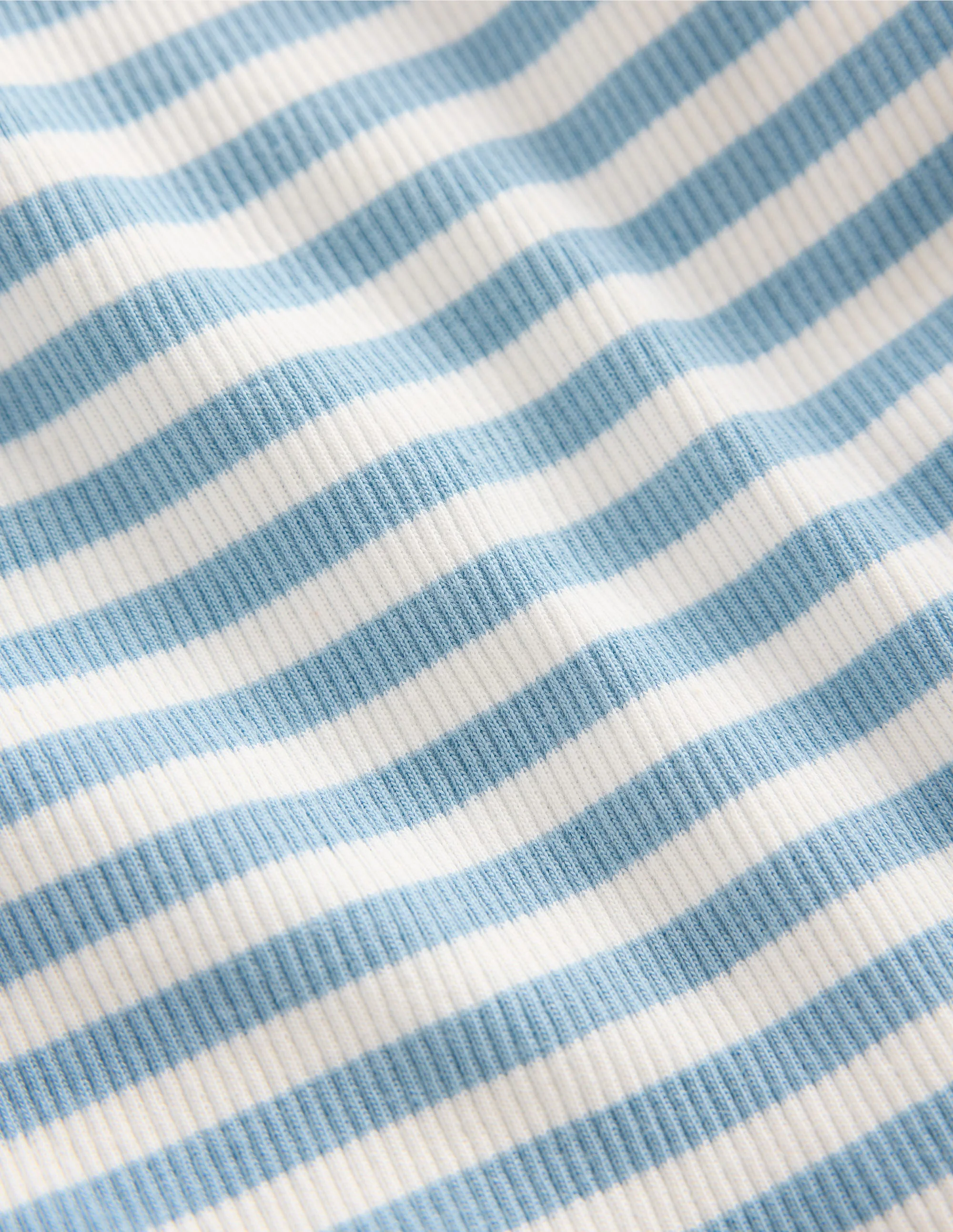 Ribbed Lace Trim Vest-Glacier Blue Stripe - Image 3