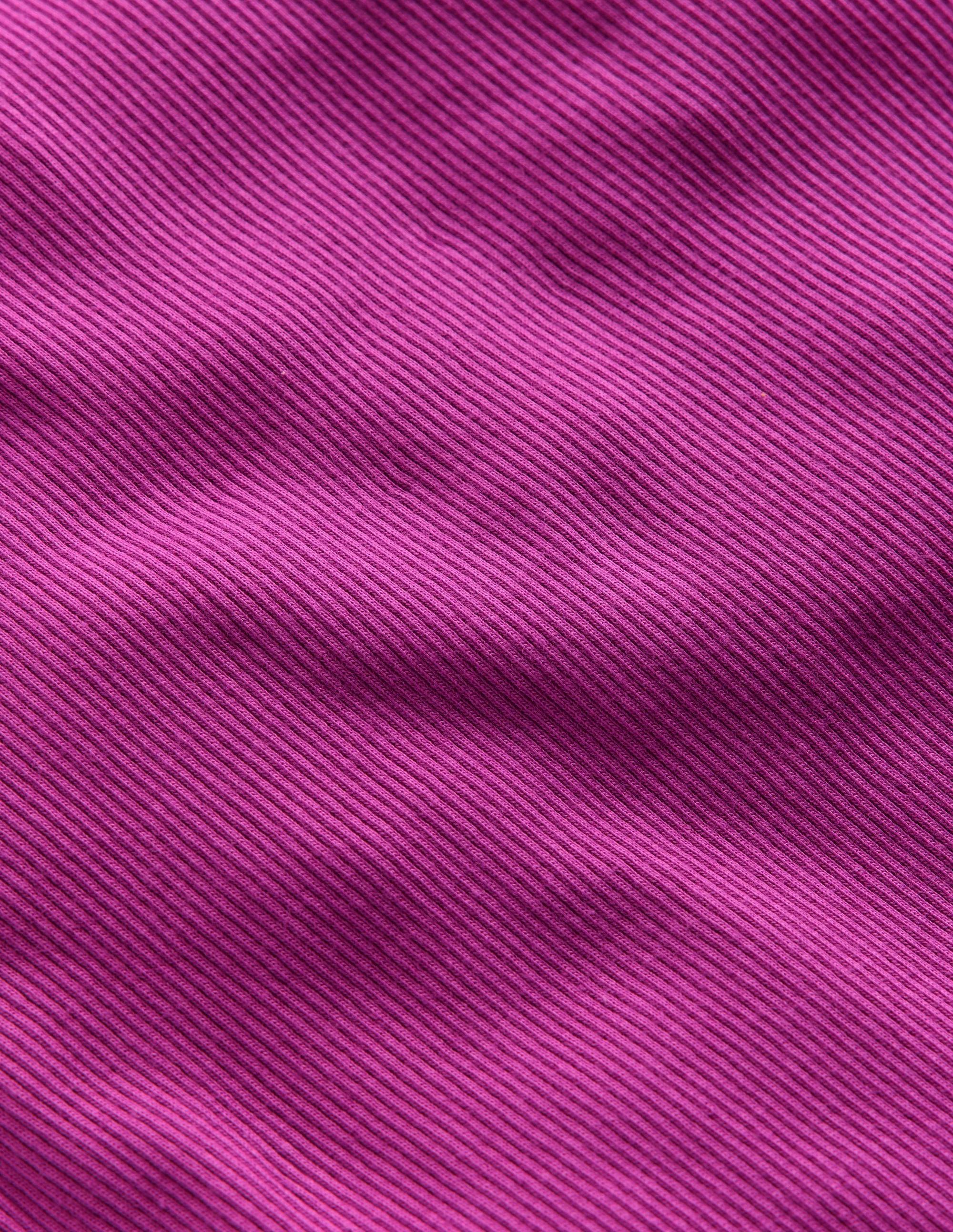 Ribbed Lace Trim Vest-Purple - Image 3