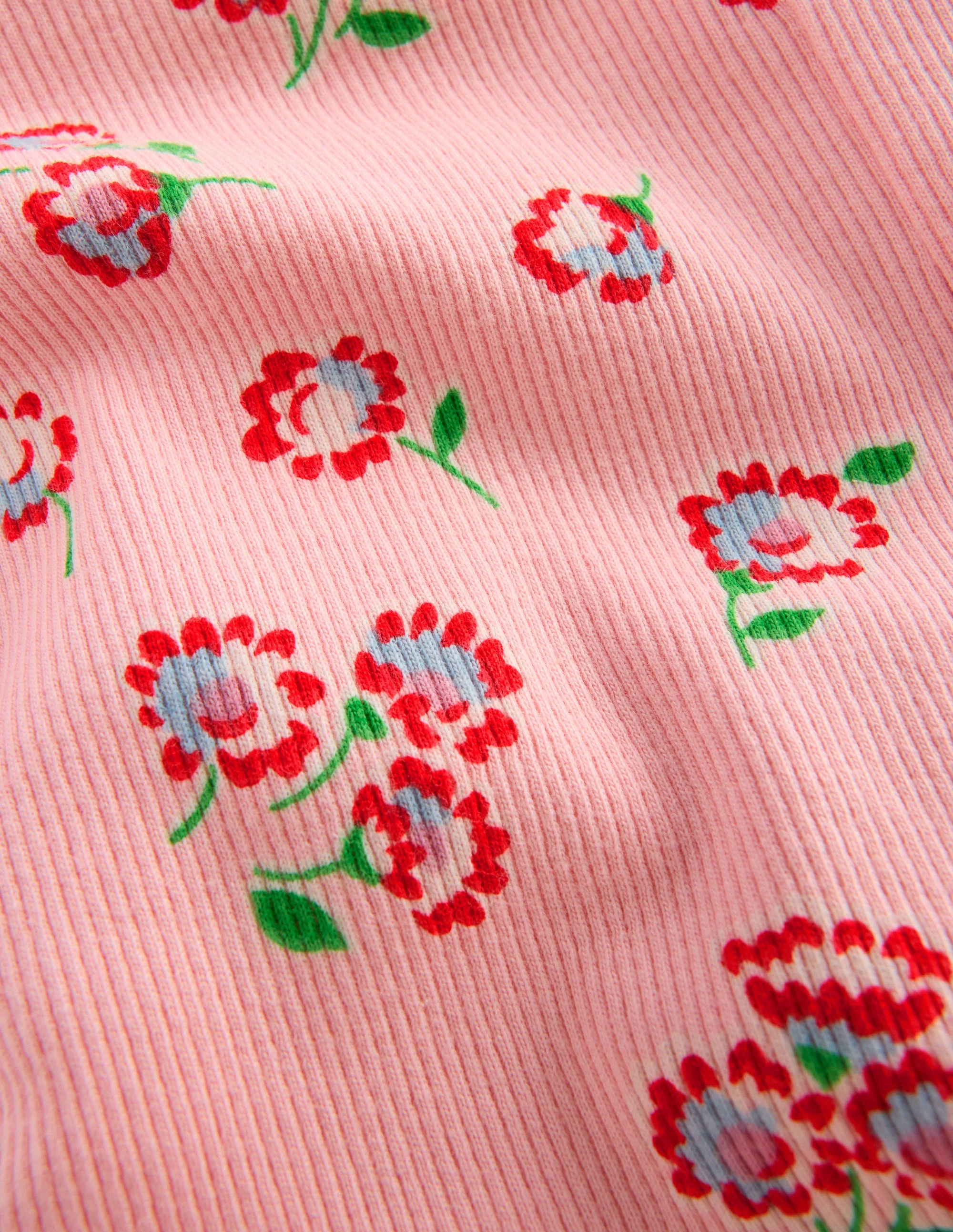 Ribbed Leggings-Chalk Pink Daisy - Image 3