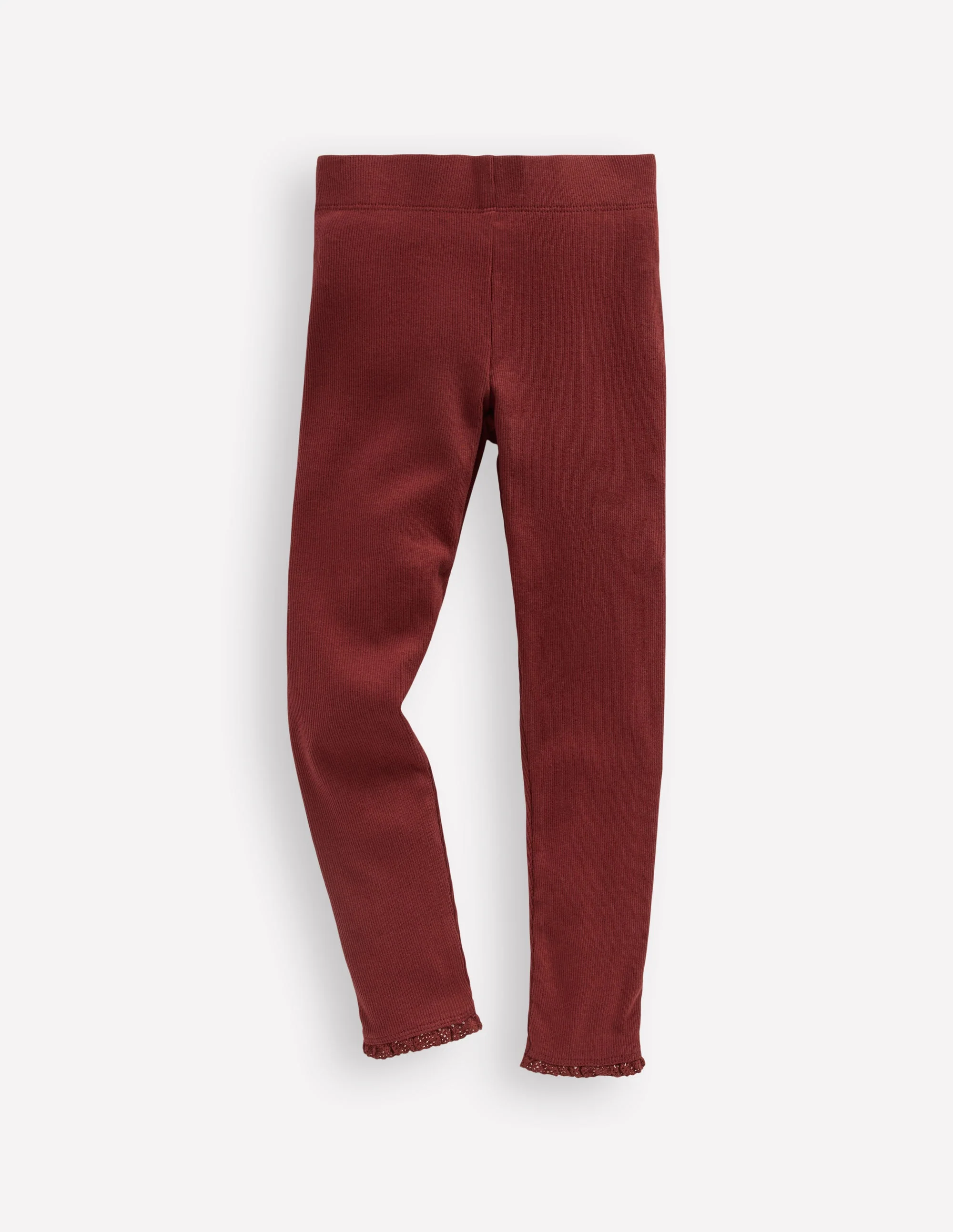 Ribbed Leggings-Chesnut