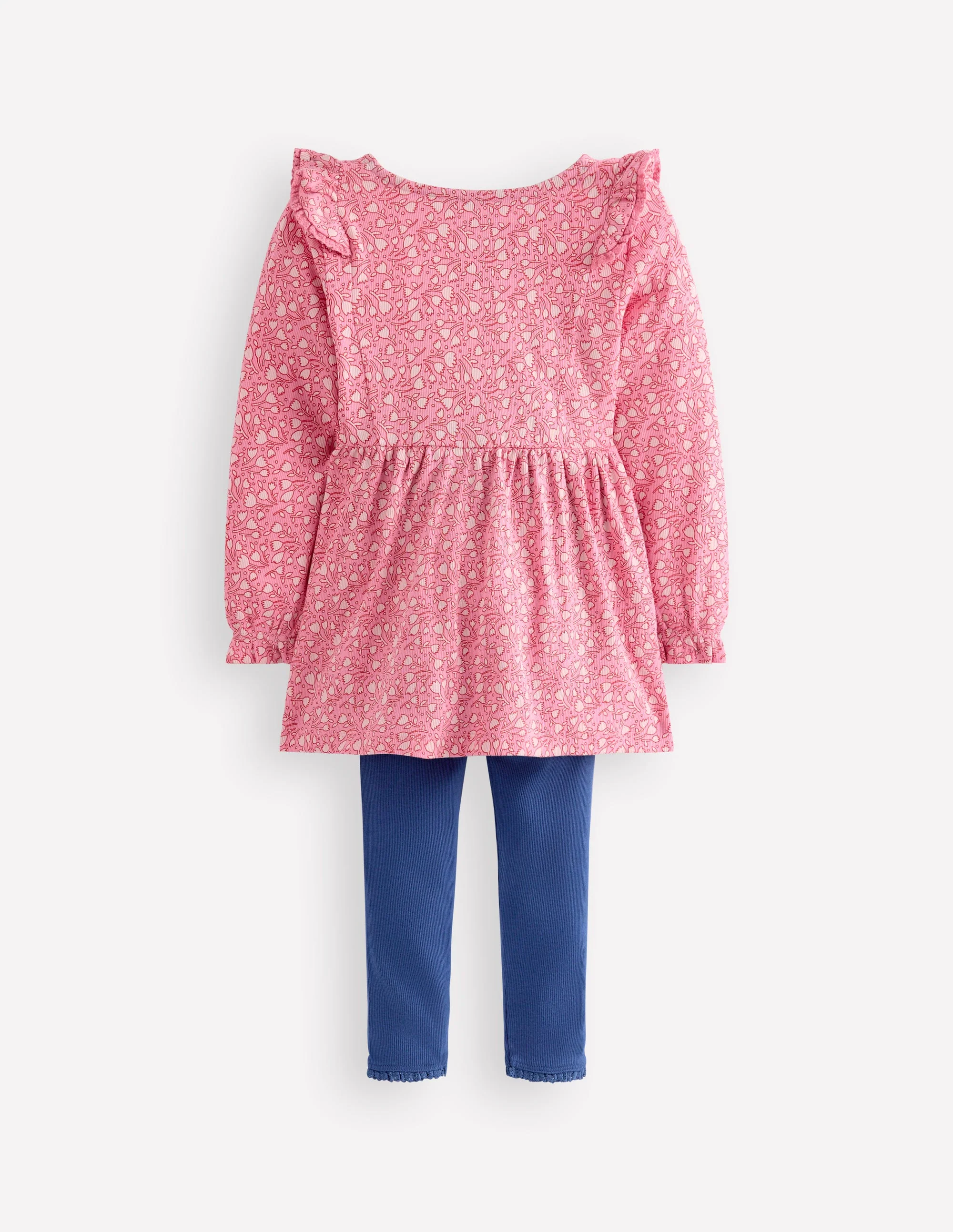 Ribbed Tunic Set-Sea Pink Tiny Tulip - Image 2