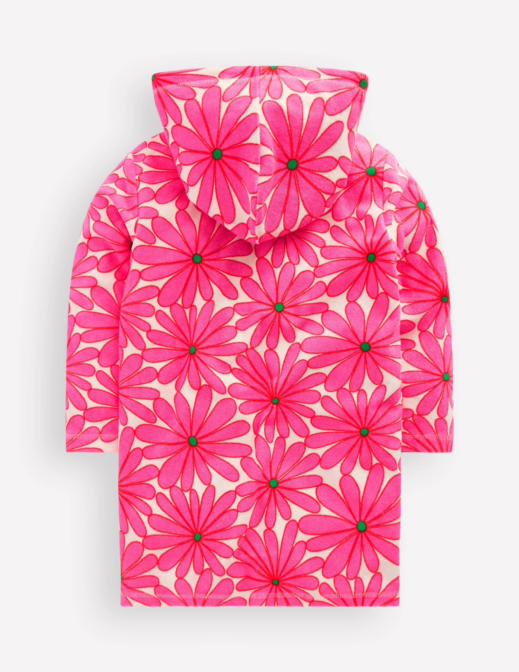 Romie Towelling Zip Throw-On-Festival Pink Giant Daisy - Image 2