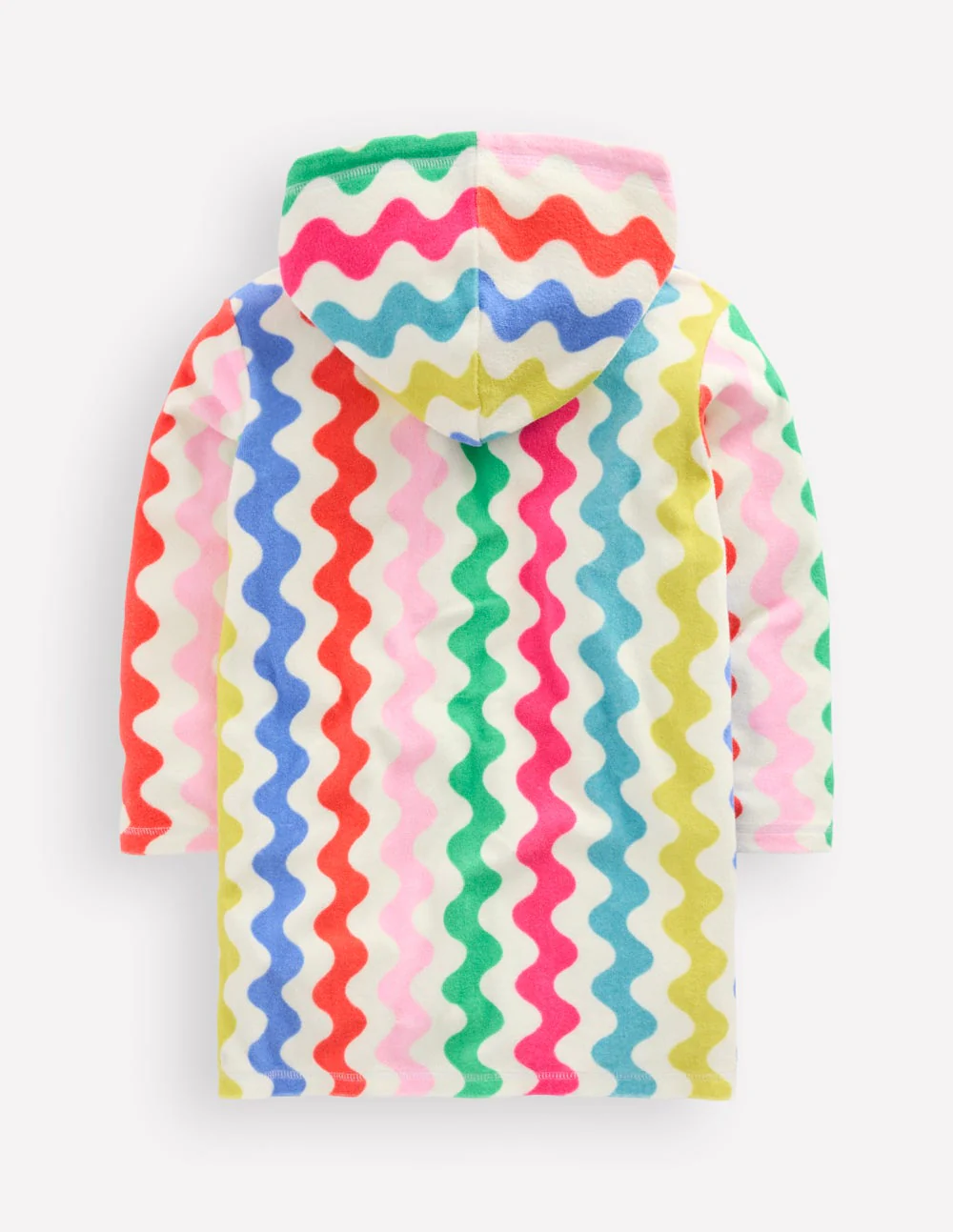 Romie Towelling Zip Throw-On-Multi Rainbow Wave - Image 2