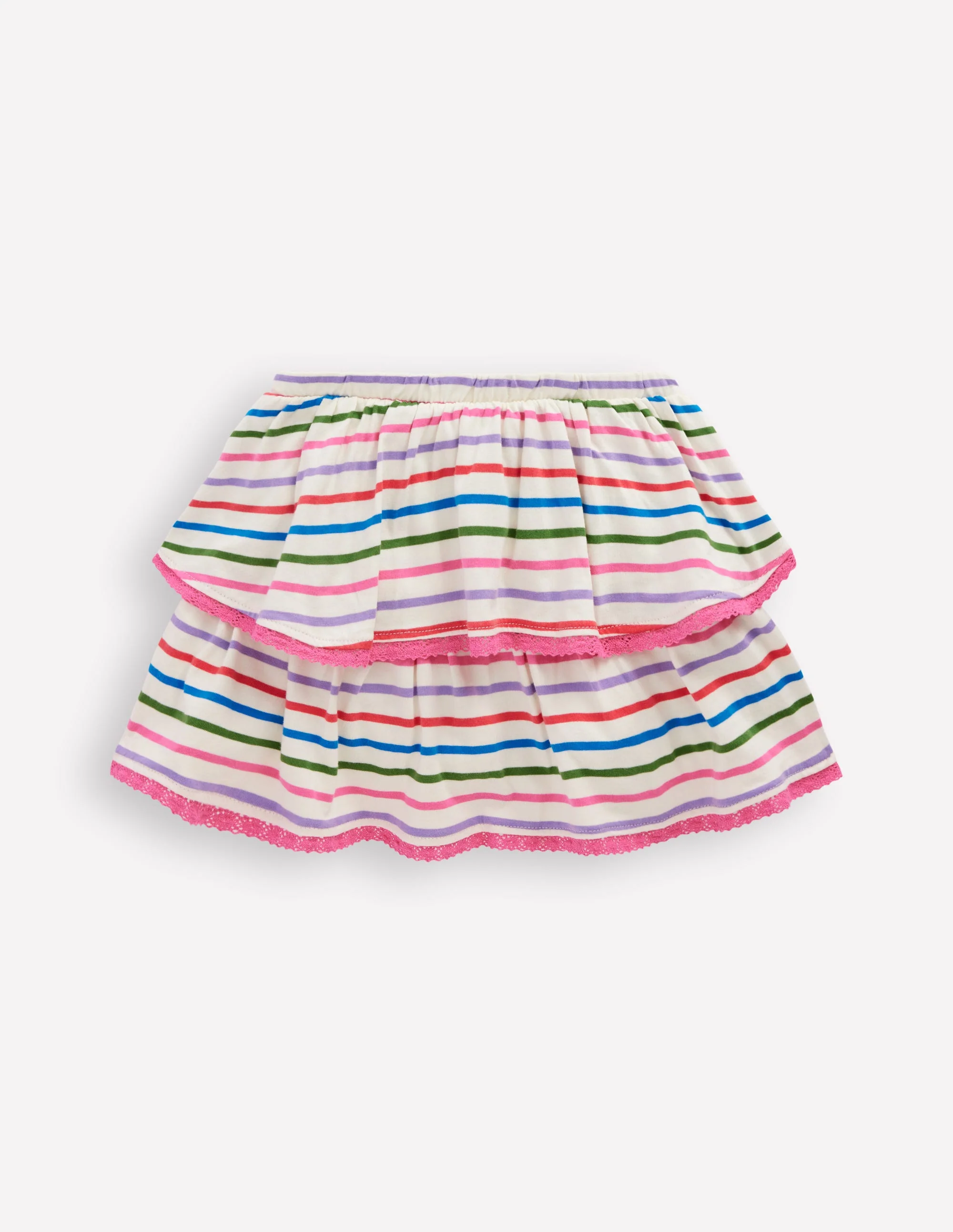 Ruffle Jersey Skort-Multi Stripe - Image 2
