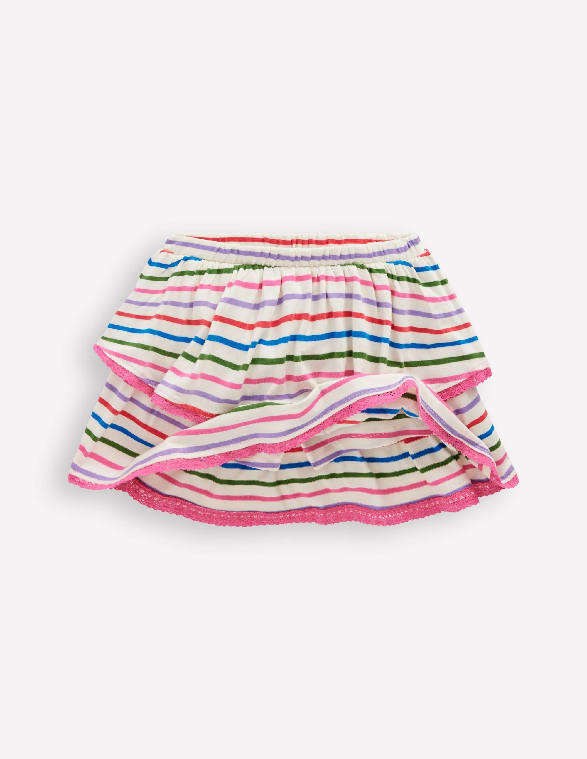 Ruffle Jersey Skort-Multi Stripe - Image 4