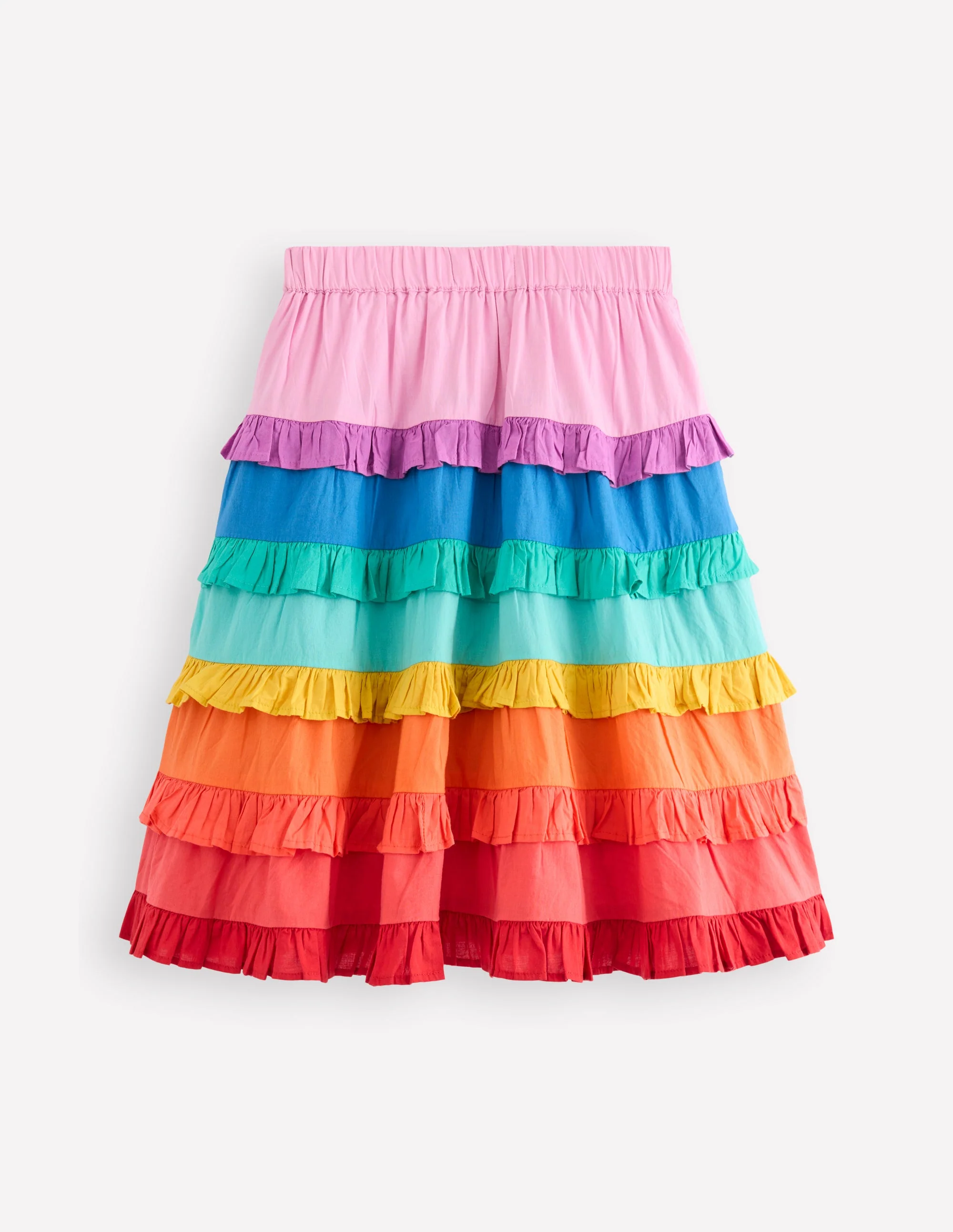 Ruffle Midi Skirt-Rainbow Tiers - Image 2