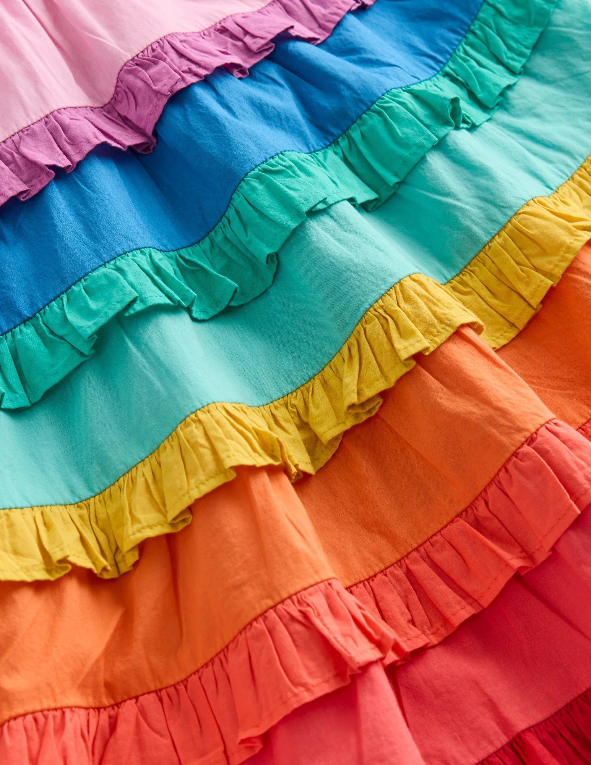 Ruffle Midi Skirt-Rainbow Tiers - Image 3