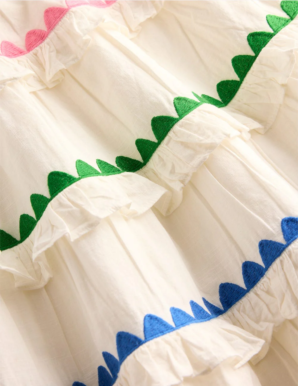 Ruffle Midi Skirt-Soft Ivory Rainbow - Image 3