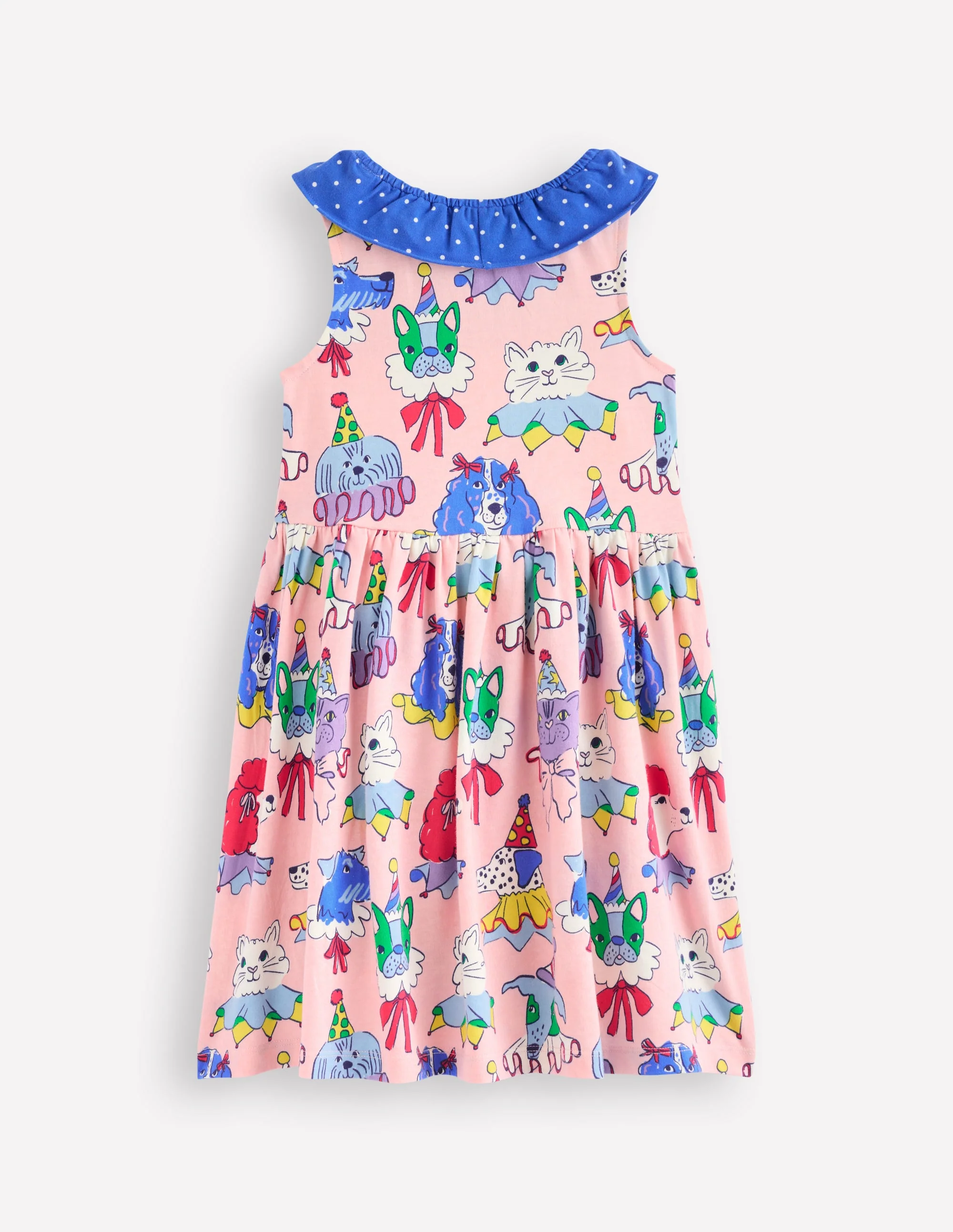 Ruffle Neck Jersey Dress-Chalk Pink Parade Pets - Image 2
