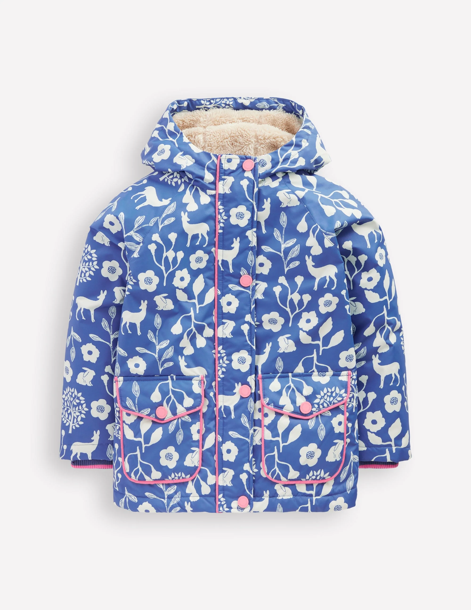 Sherpa Lined Anorak-Bluejay Woodland