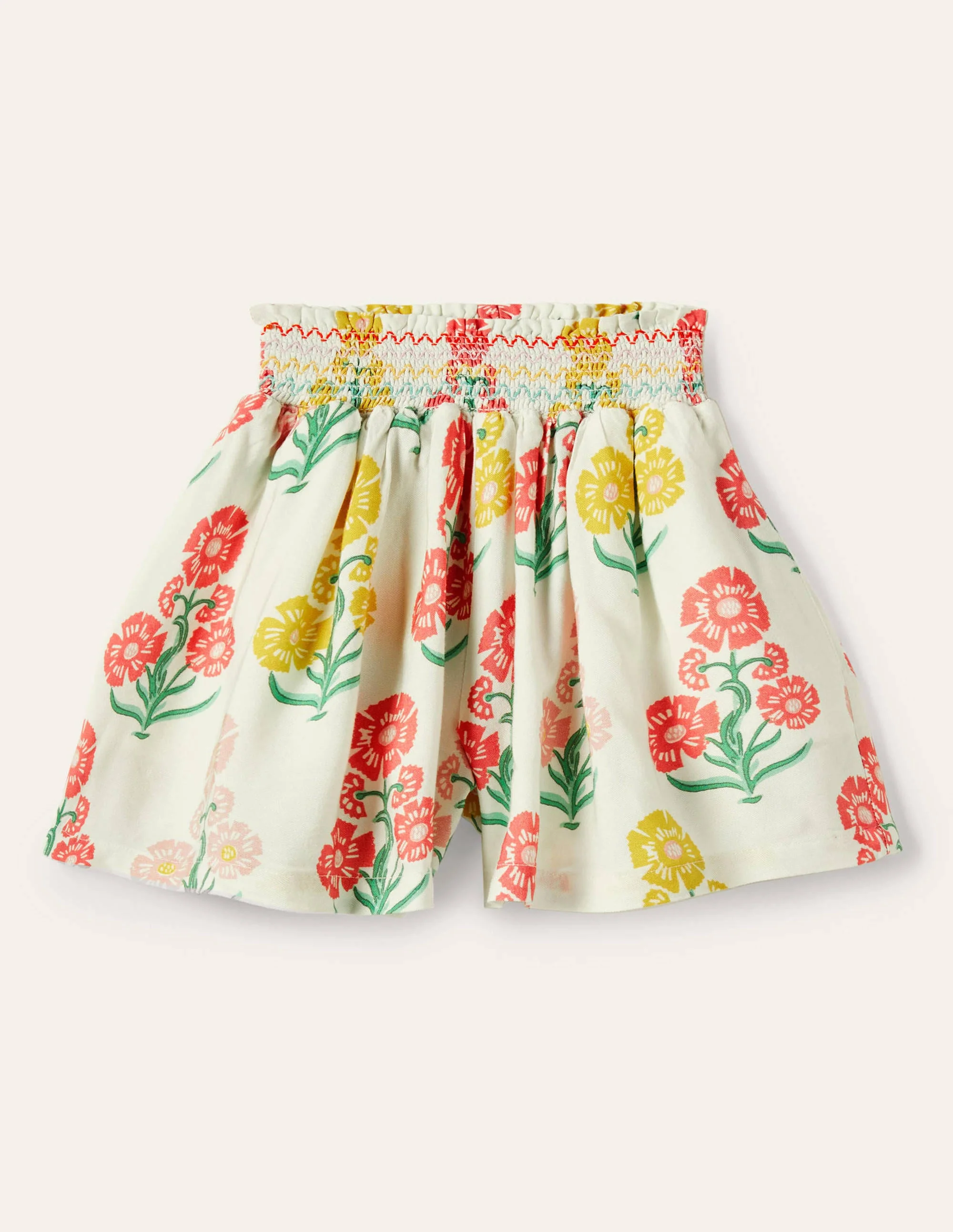 Shirred Waist Culottes-Molly Mahon Floral