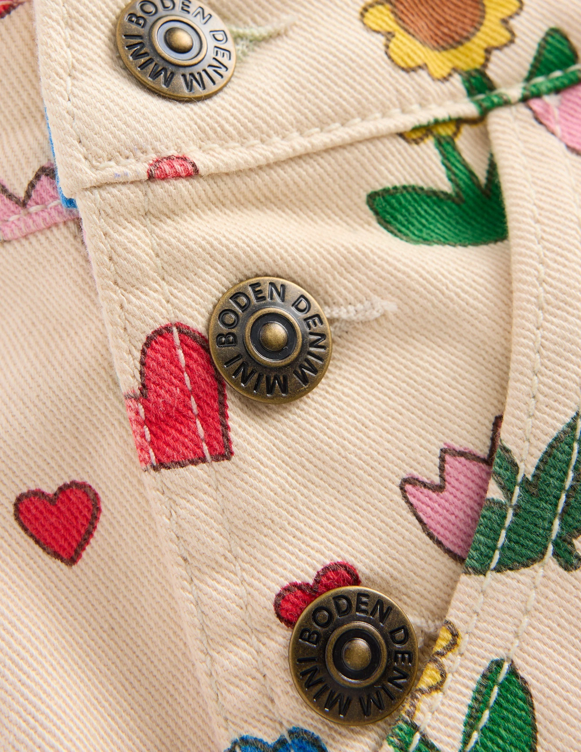 Short Dungaree-Ivory Sunflower Garden - Image 3