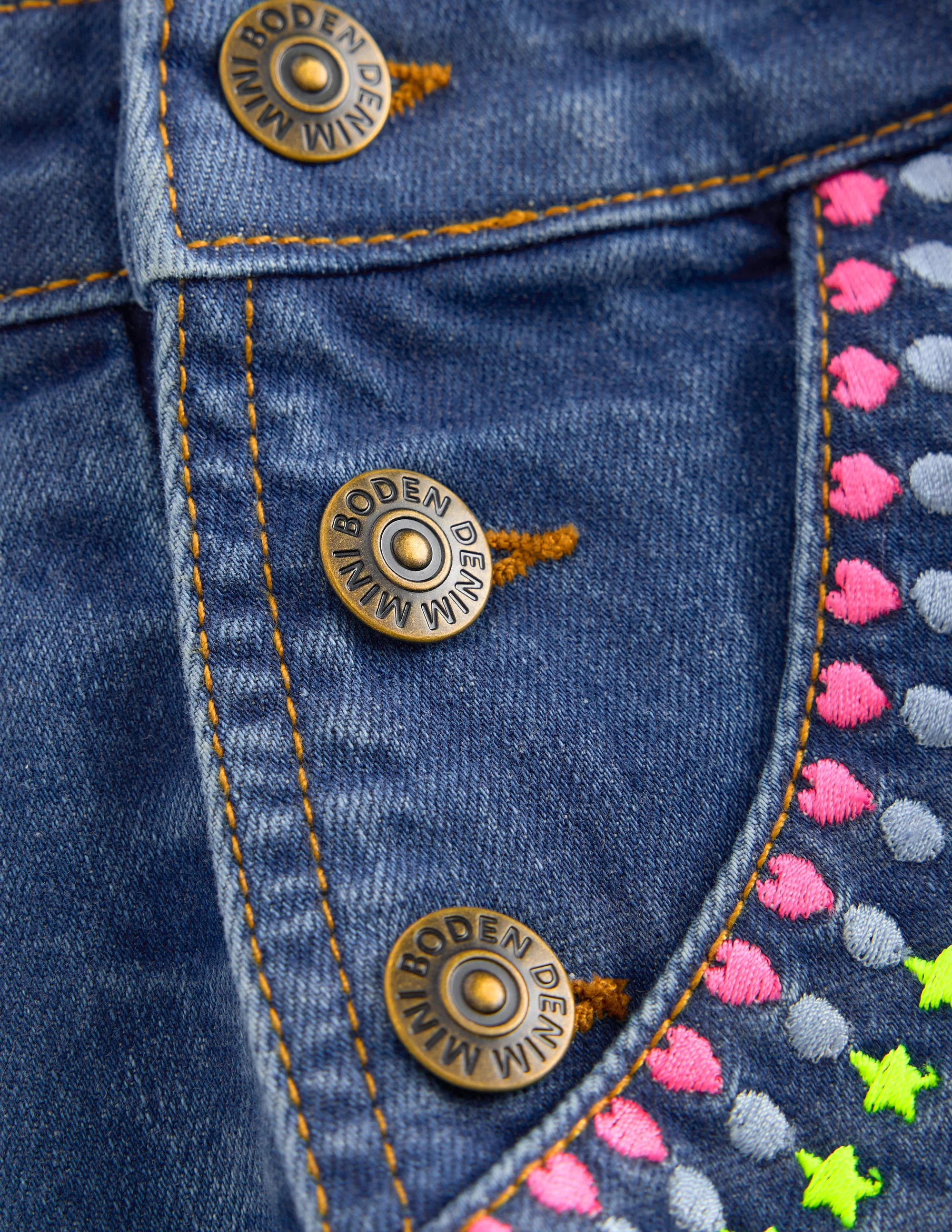Short Dungaree-Mid Vintage Embroidered - Image 3