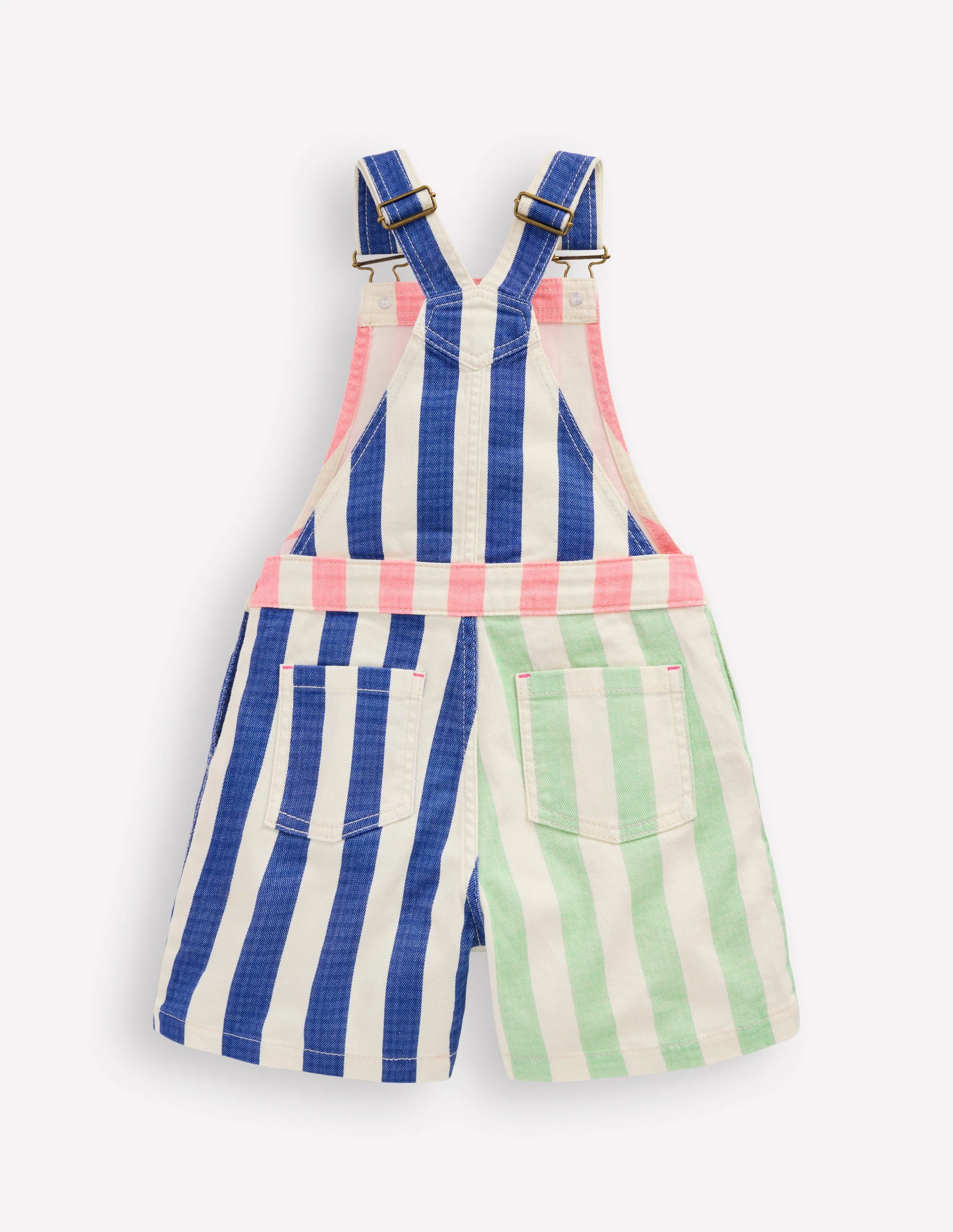 Short Dungaree-Multi Hotch Potch Stripe - Image 2
