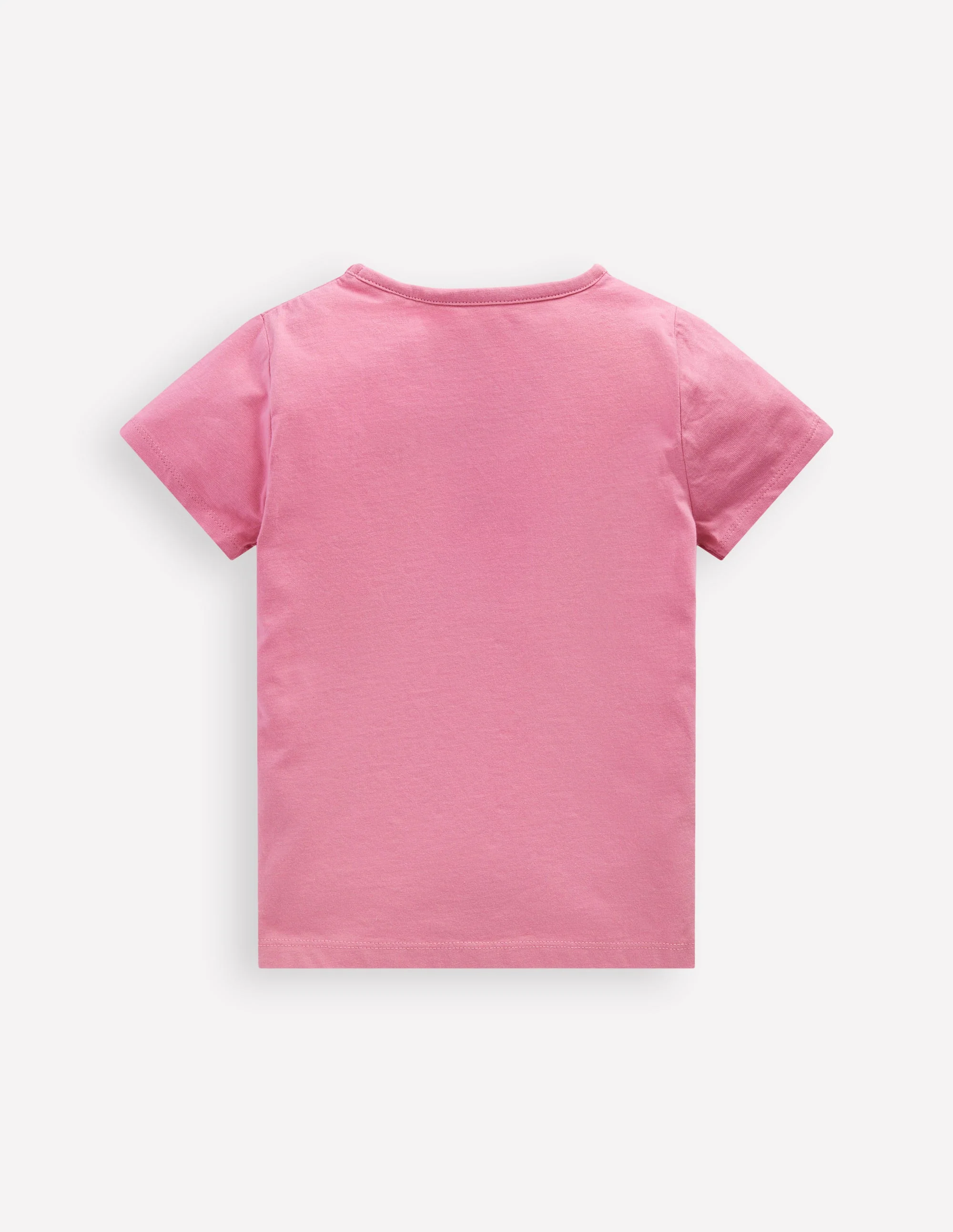 Short Sleeve Appliqué T-shirt-Formica Pink Stationary Pets - Image 2