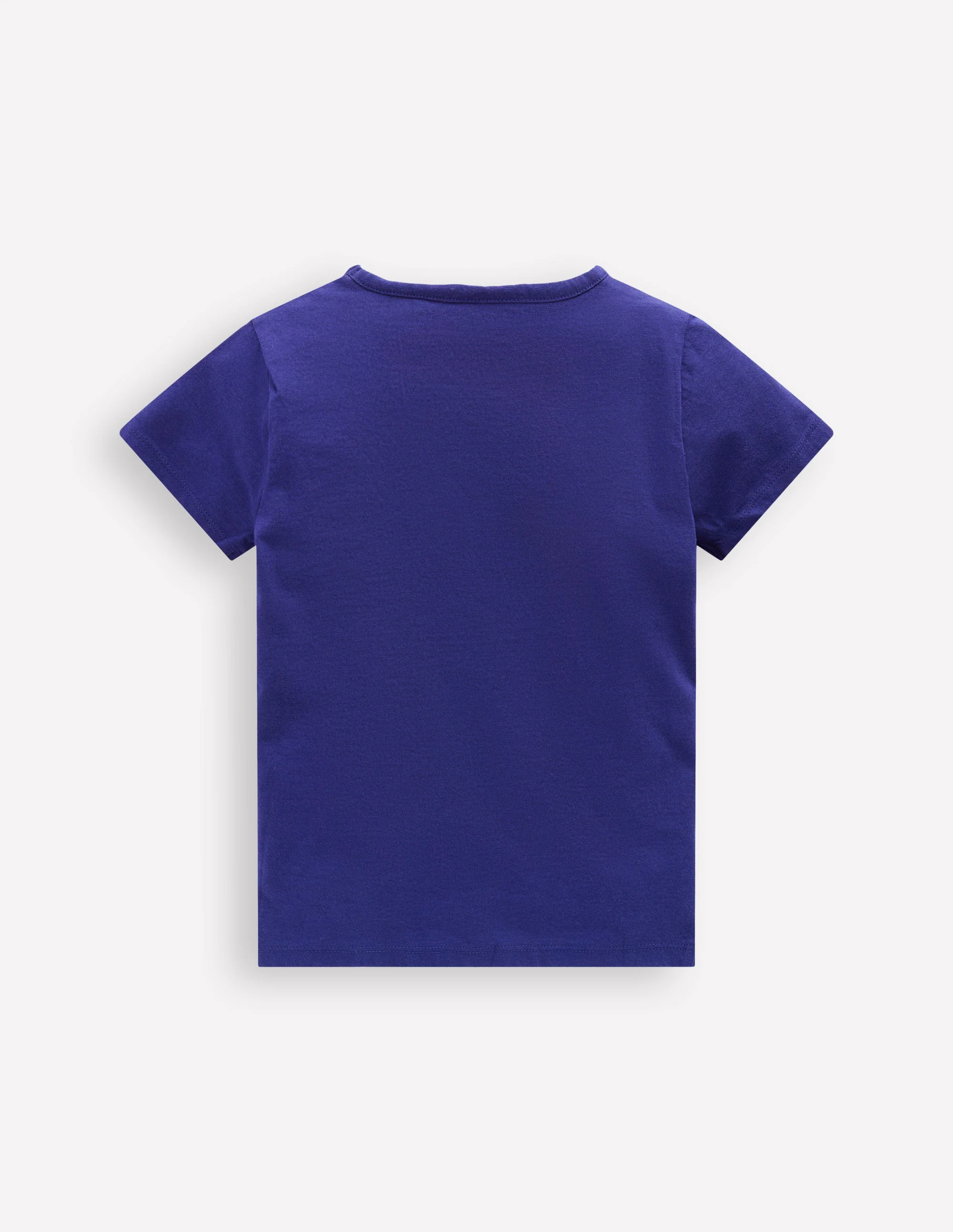Short Sleeve Appliqué T-shirt-Starboard Blue Apple - Image 2