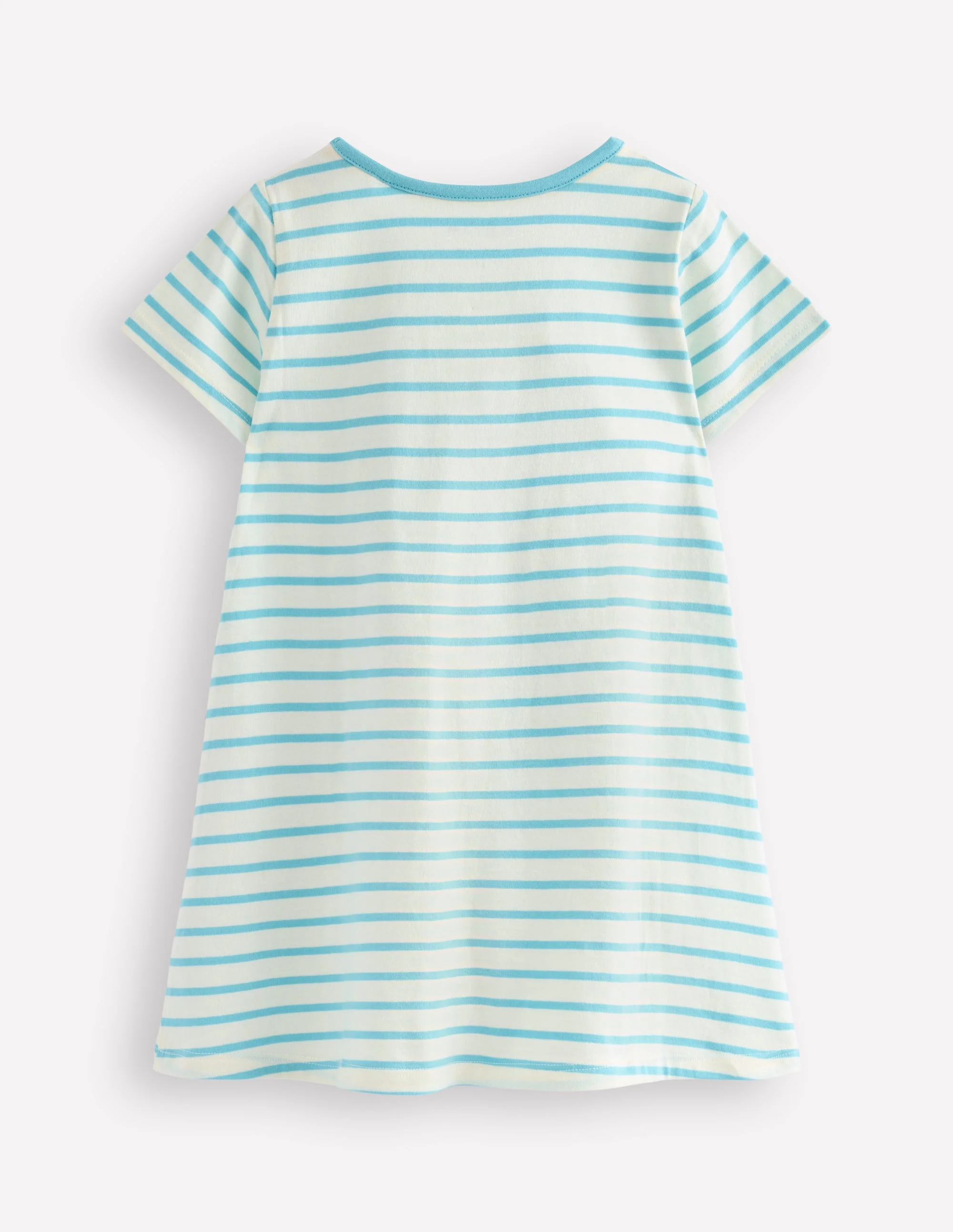 Short Sleeve Applique Tunic-Caribbean Blue Animals - Image 2