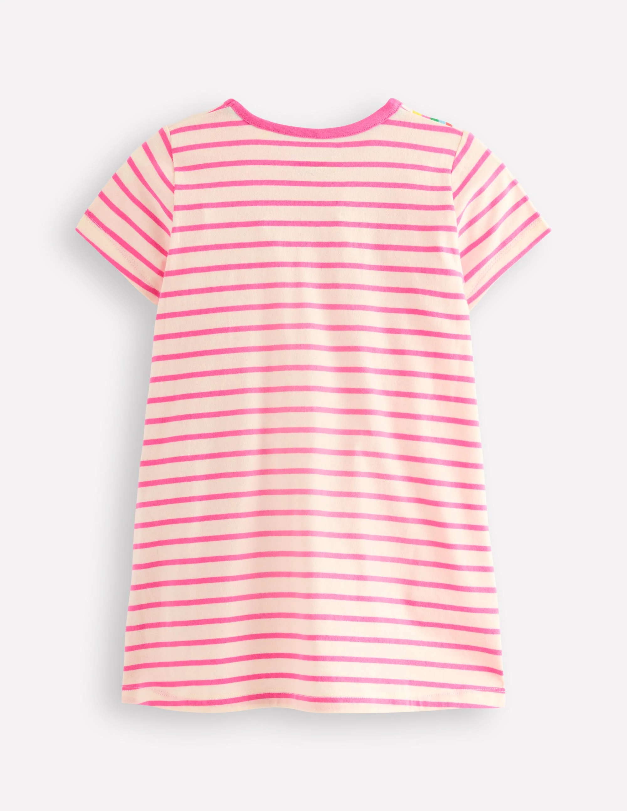 Short Sleeve Applique Tunic-Rose Pink Jellyfish - Image 2