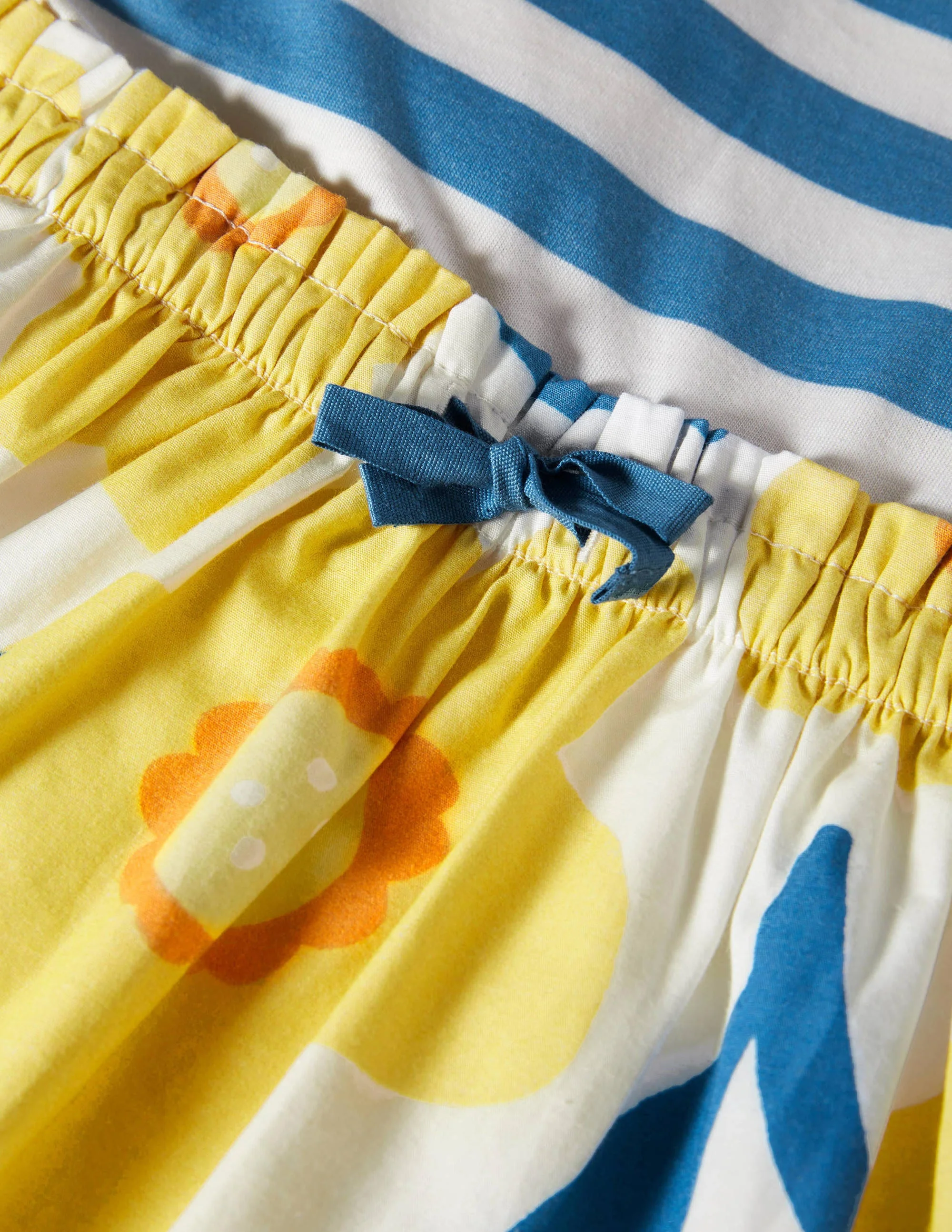 Short-sleeve Hotchpotch Dress-Sweetcorn Yellow Daffodil - Image 3