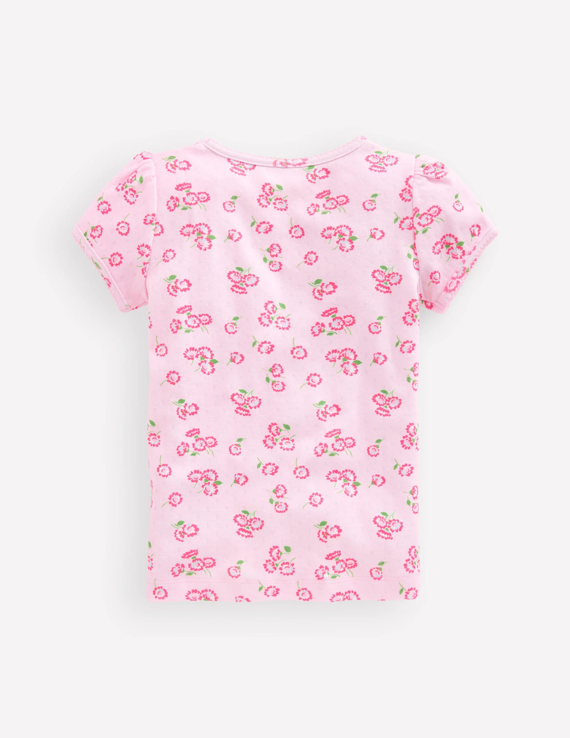 Short Sleeve Pointelle Top-Lotus Daisy - Image 2