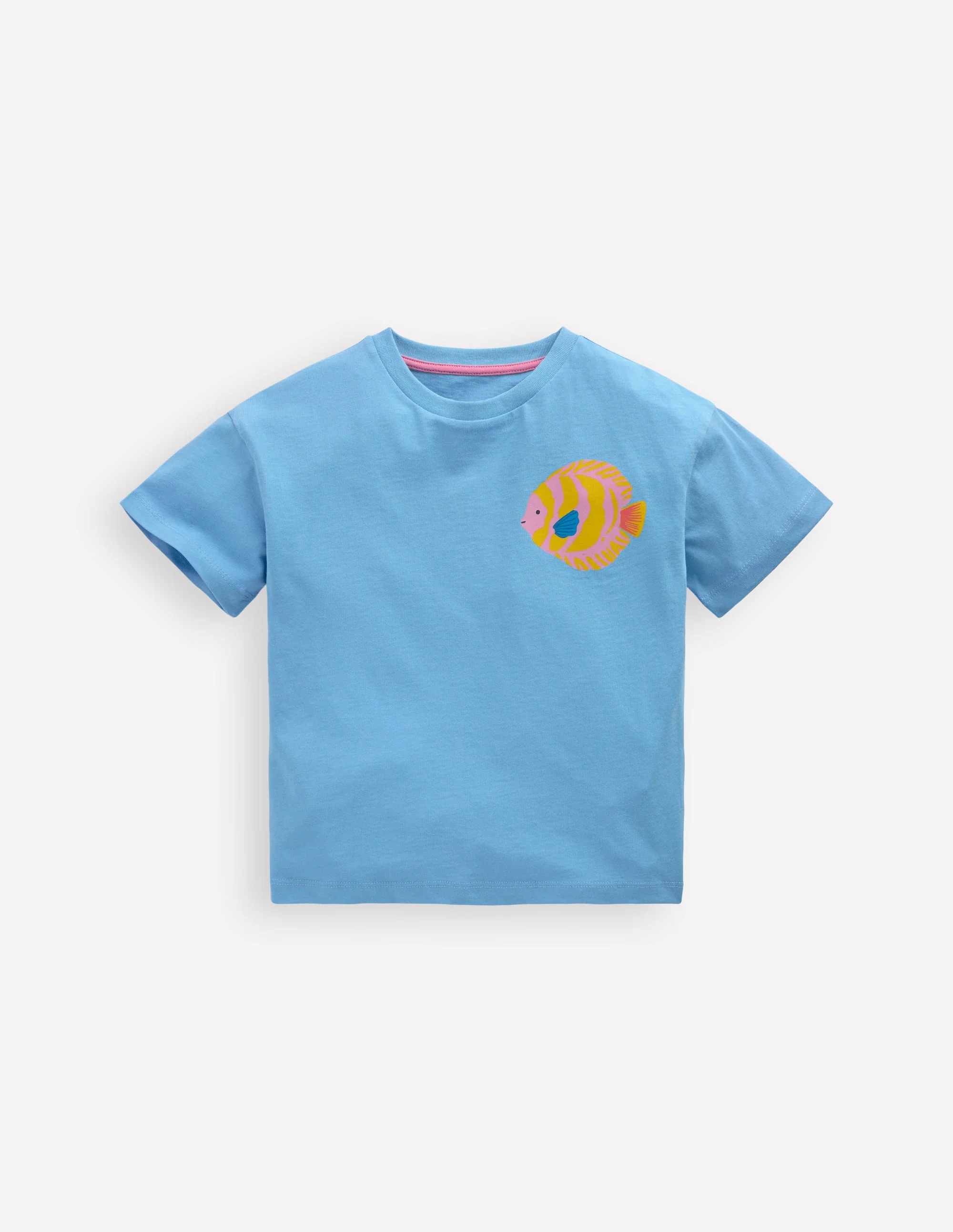 Short Sleeve Printed T-Shirt-Blue Sealife - Image 3
