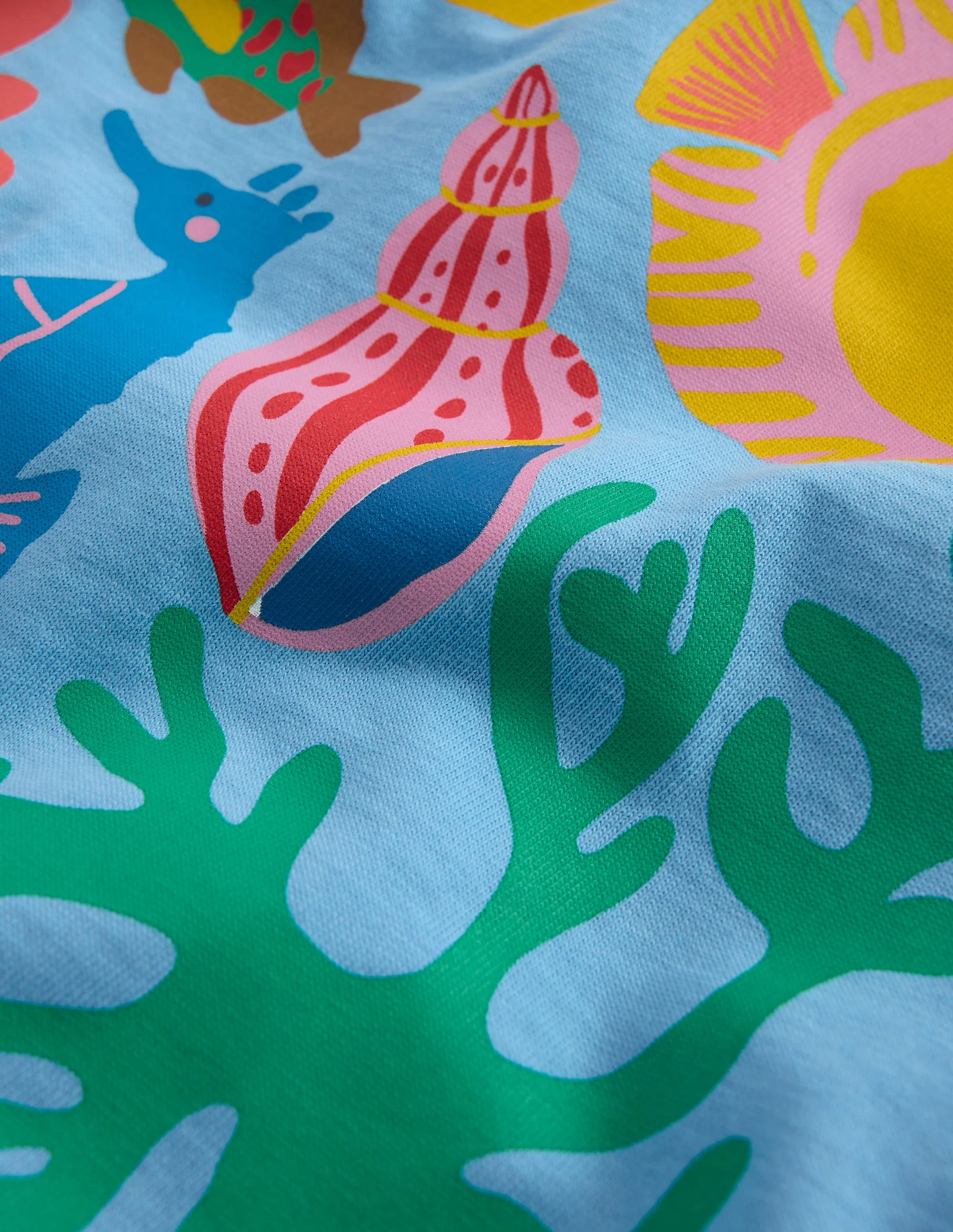 Short Sleeve Printed T-Shirt-Blue Sealife - Image 5