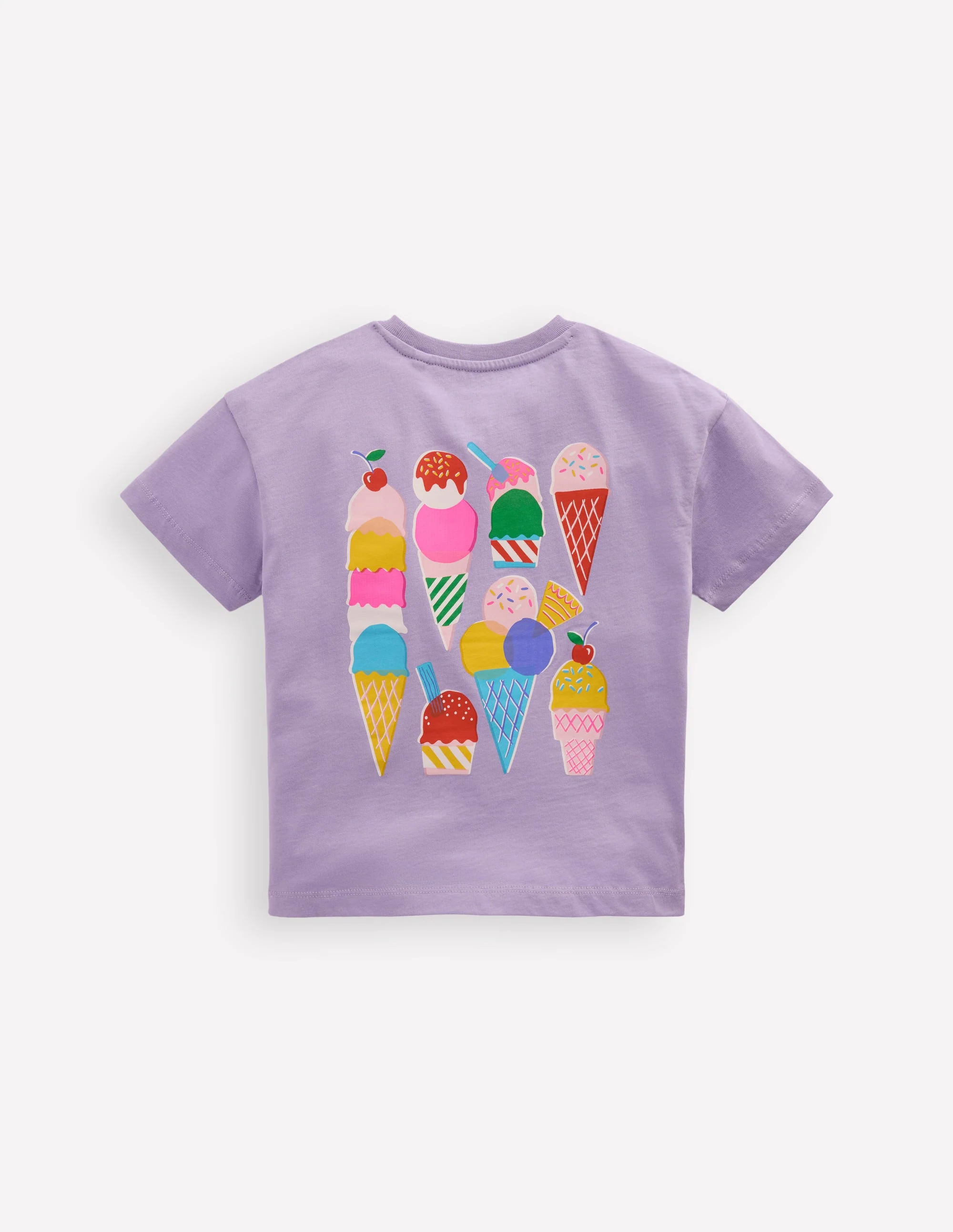 Short Sleeve Printed T-Shirt-Purple Ice Creams - Image 4