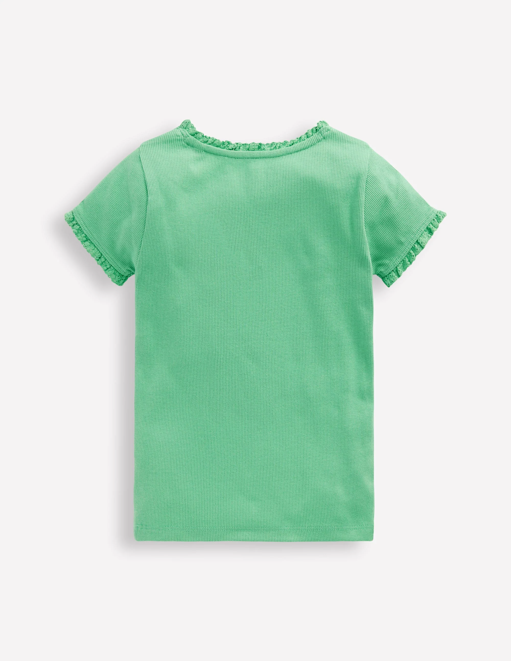 Short Sleeve Ribbed T-shirt-Aloe Green - Image 2