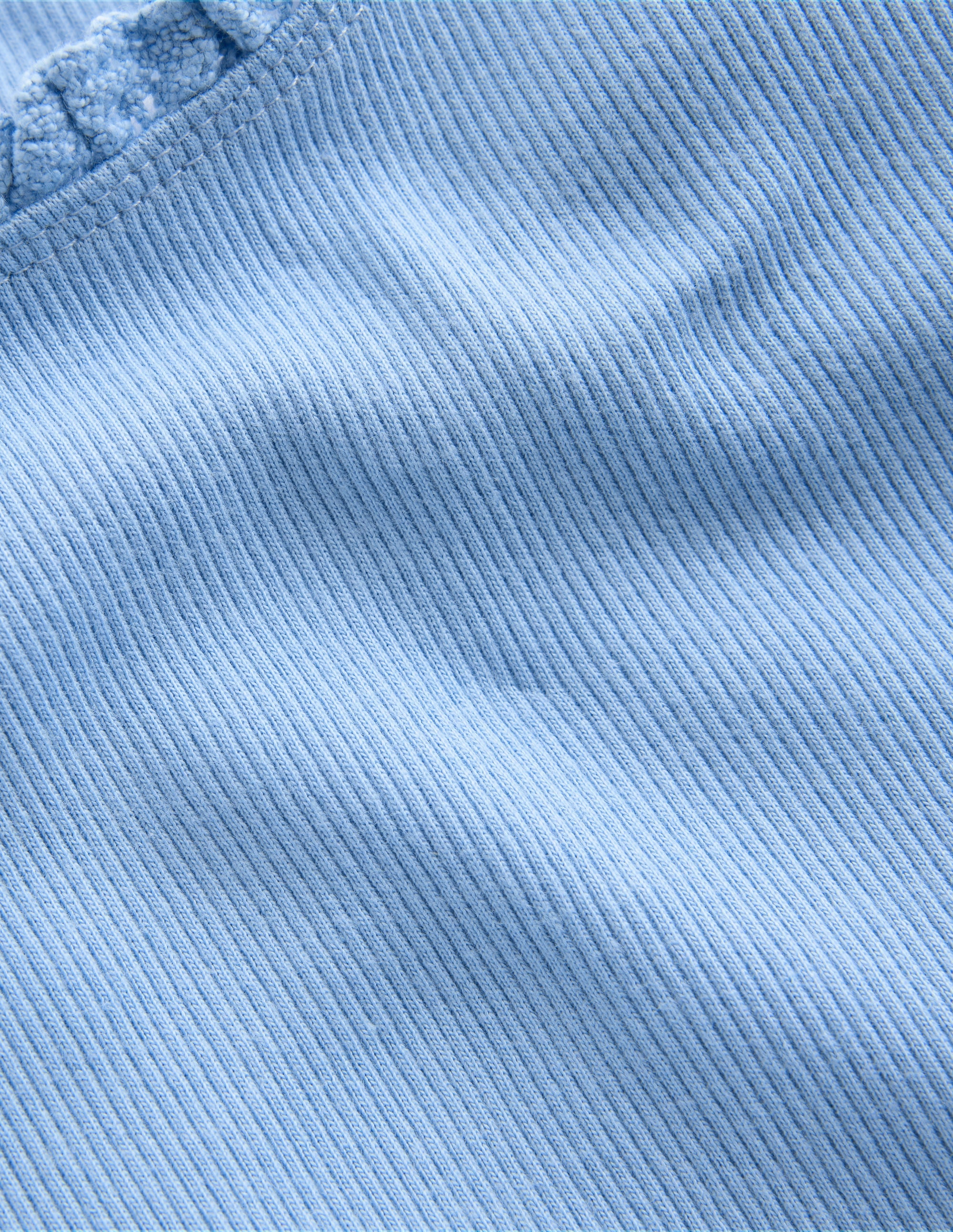 Short Sleeve Ribbed T-shirt-Glacier Blue - Image 3