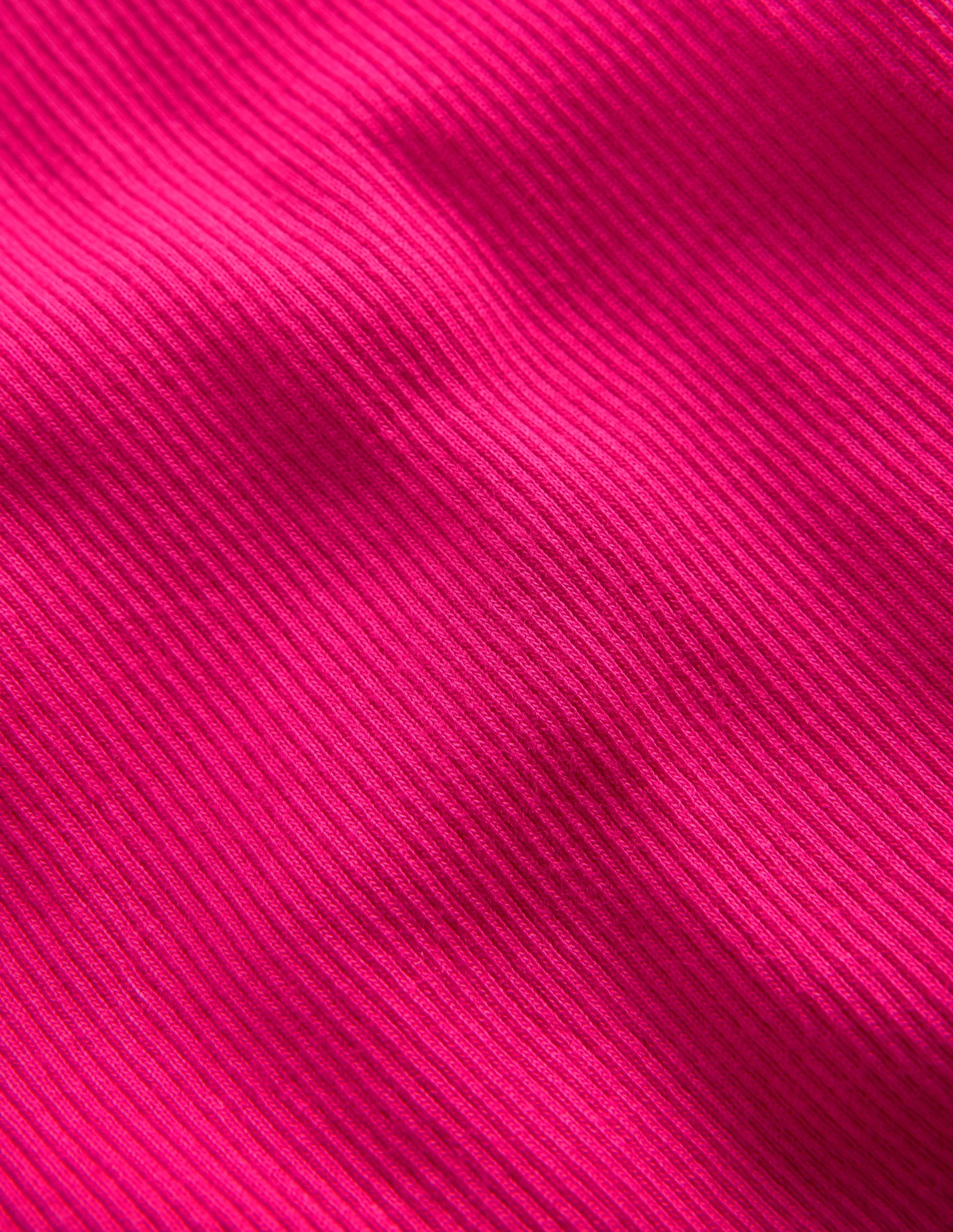 Short Sleeve Ribbed T-shirt-Pink Peony - Image 3