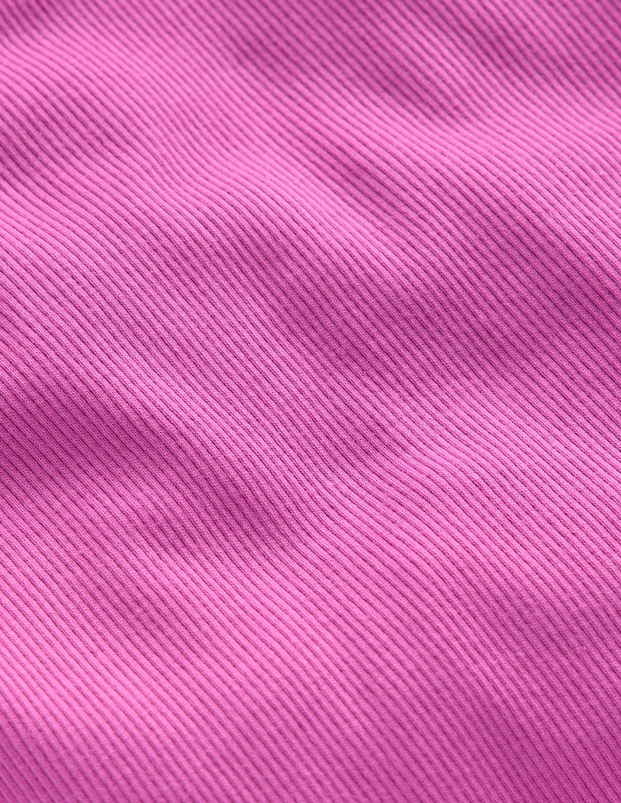 Short Sleeve Ribbed T-shirt-Purple - Image 3