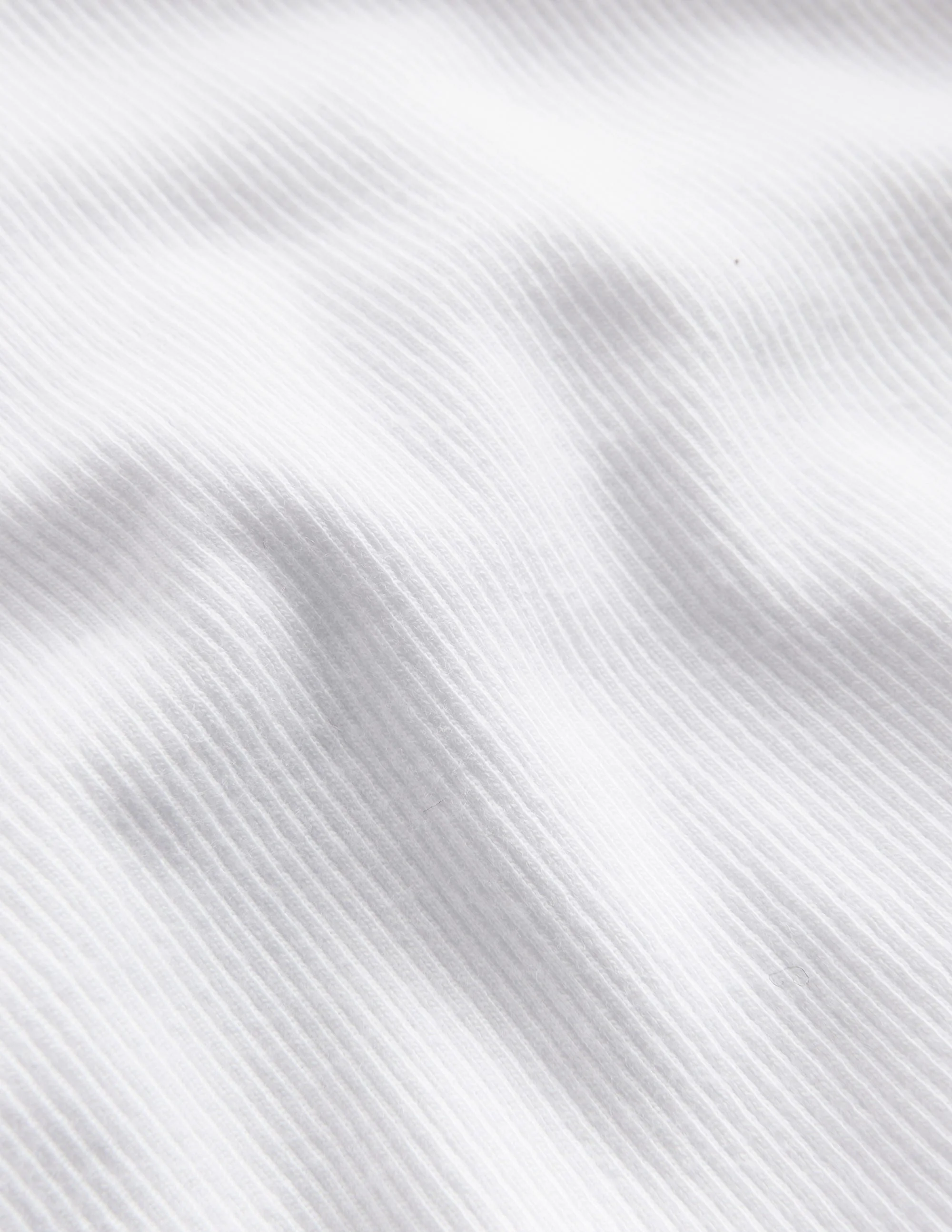 Short Sleeve Ribbed T-shirt-White - Image 3