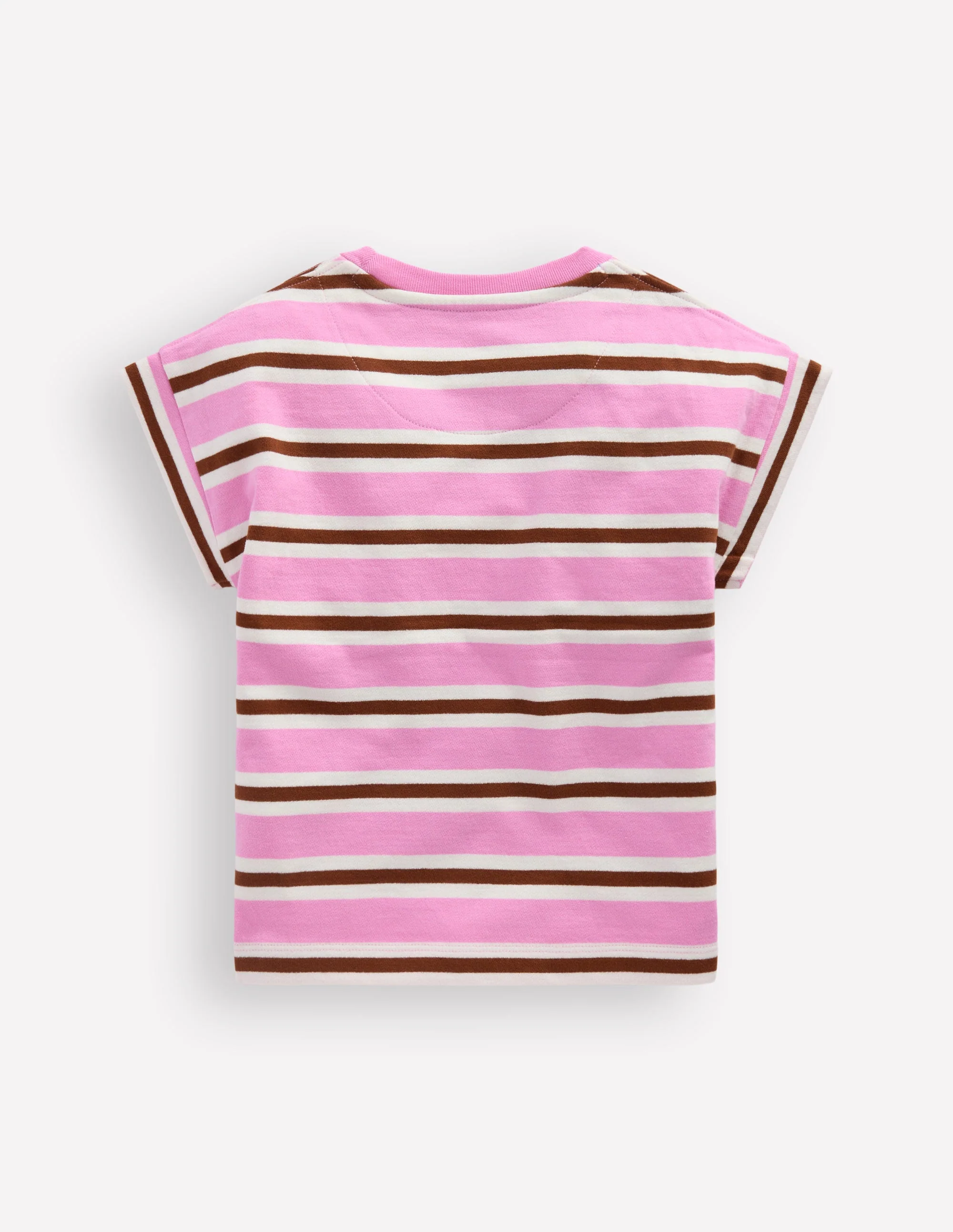 Short Sleeve Sweat Top-Water Lilly Pink/ Russet - Image 2