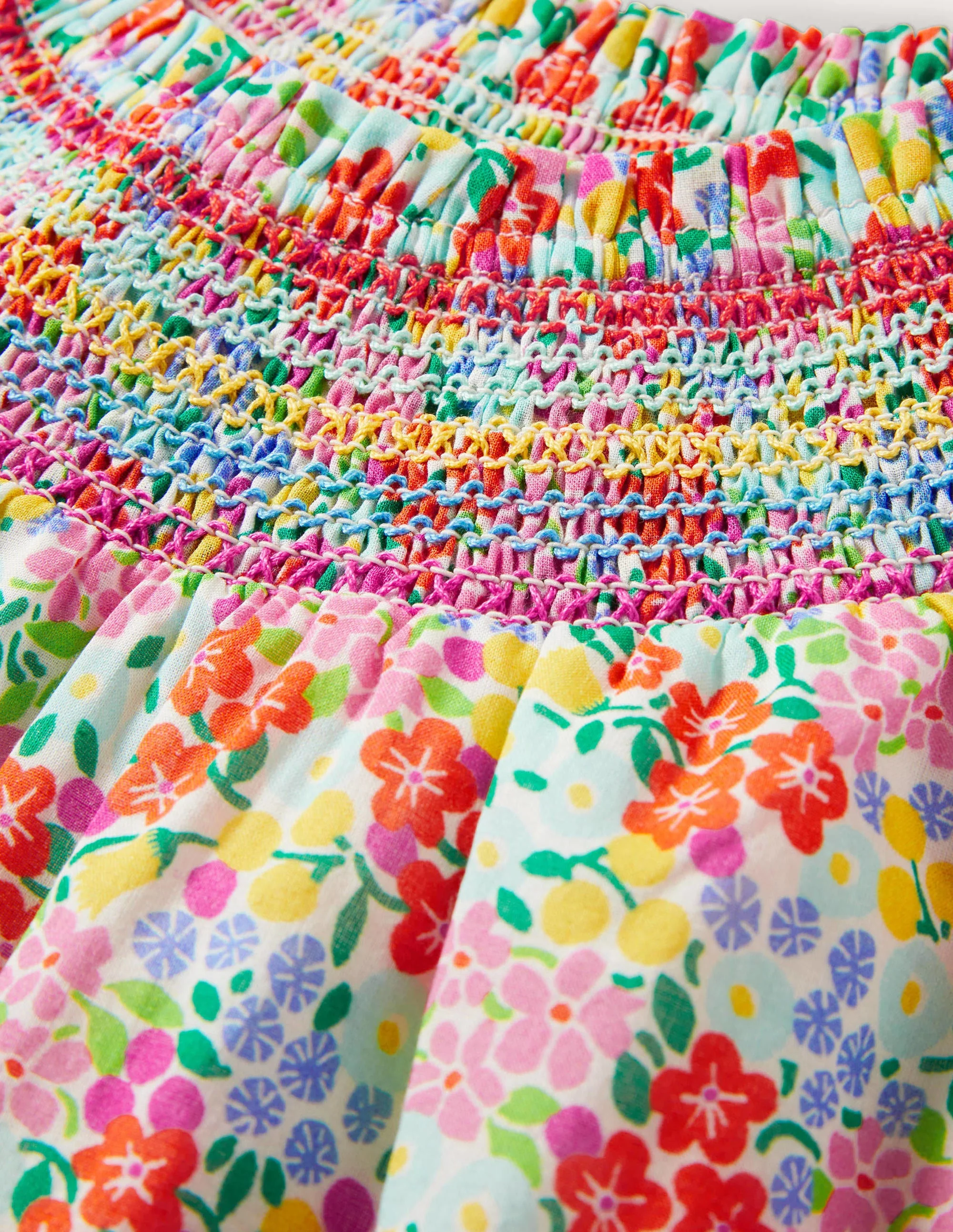 Smock Yoke Woven Top-Tropical Flowerbed - Image 2
