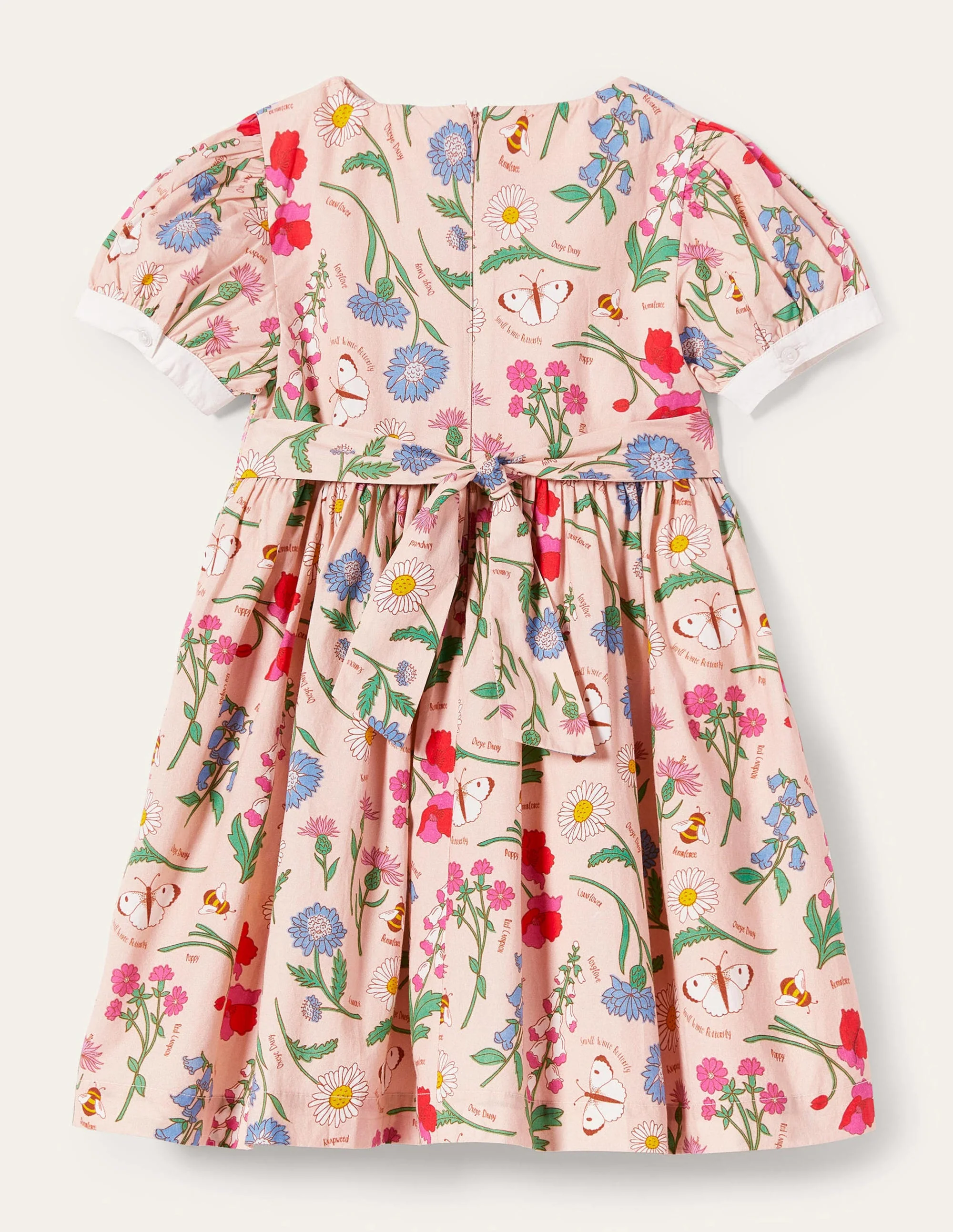 Smocked Dress-Provence Dusty Pink Flowers - Image 2