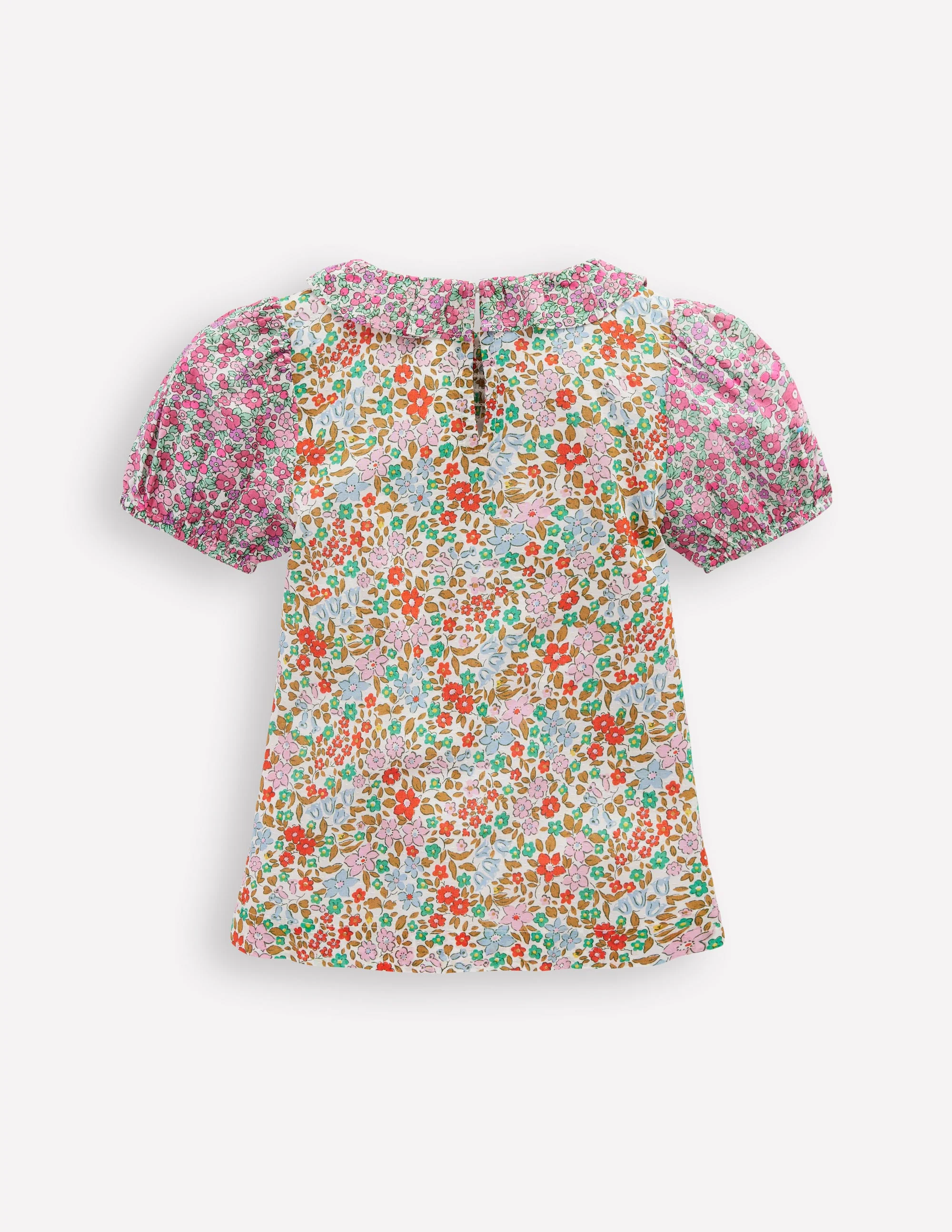 Smocked Frill Neck Blouse-Hotchpotch Floral - Image 2