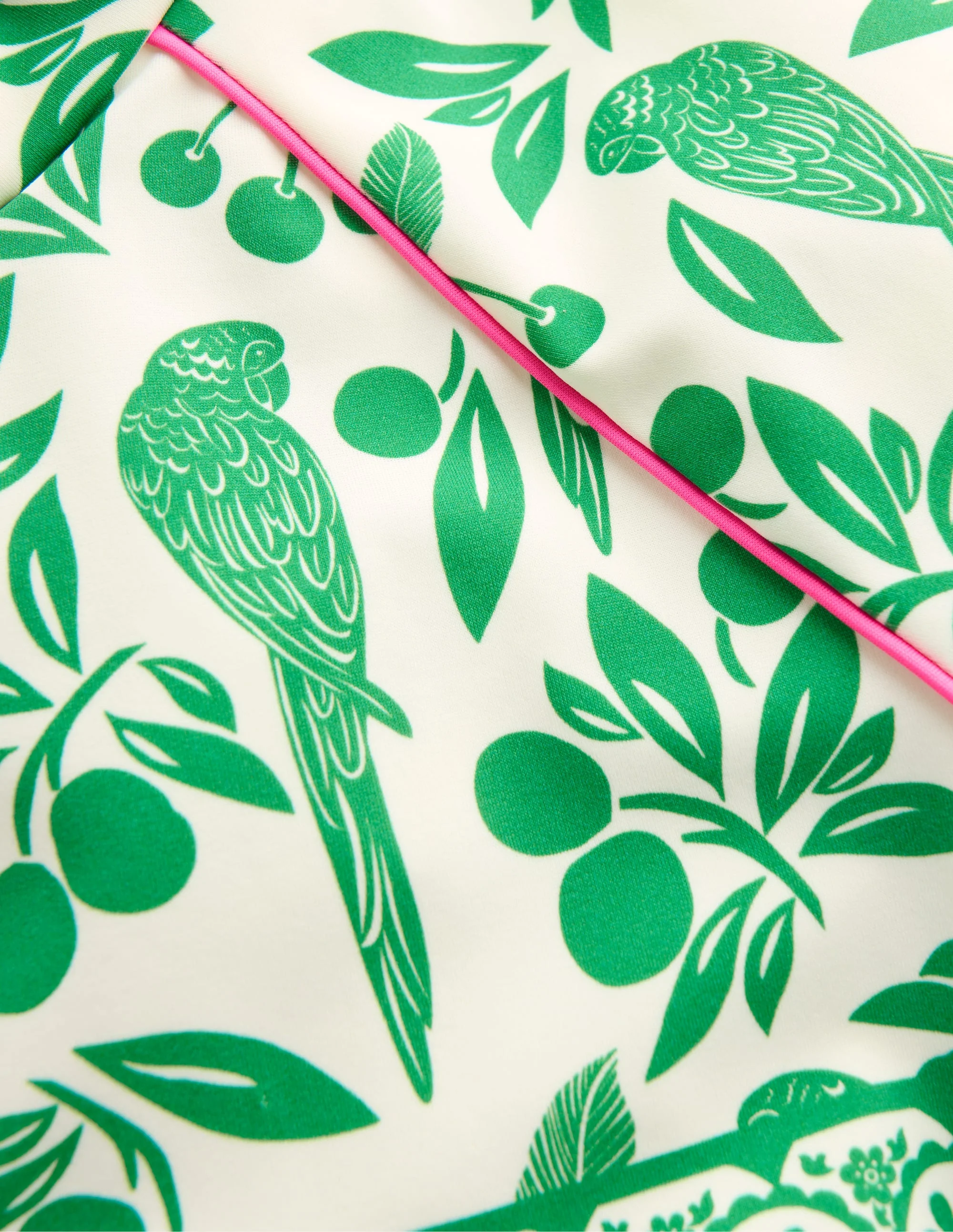 Sun Safe Patterned Rash Vest-Rich Emerald Parrot Palm - Image 3