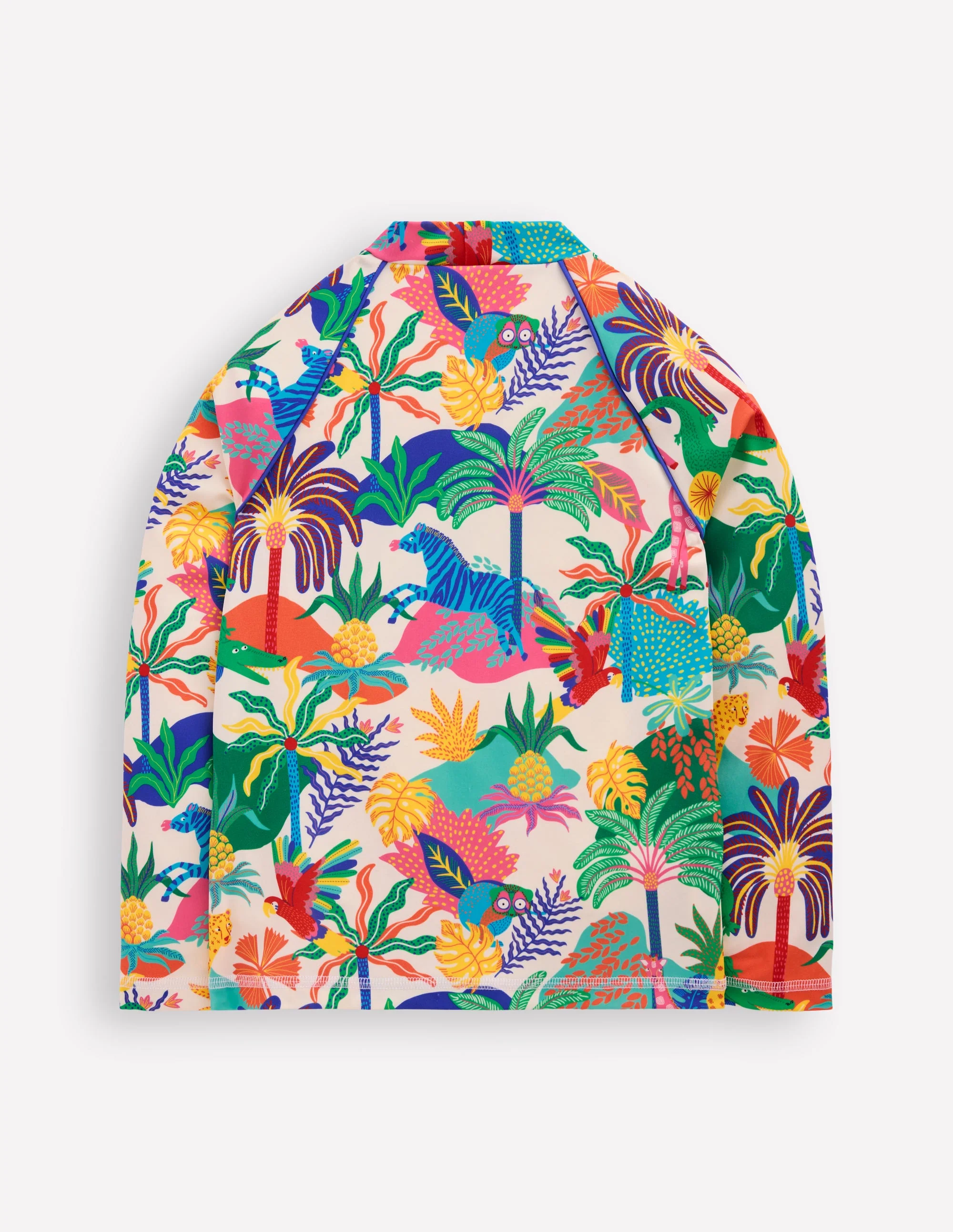 Sun Safe Patterned Rash Vest-Soft Ivory Multi Jungle - Image 2