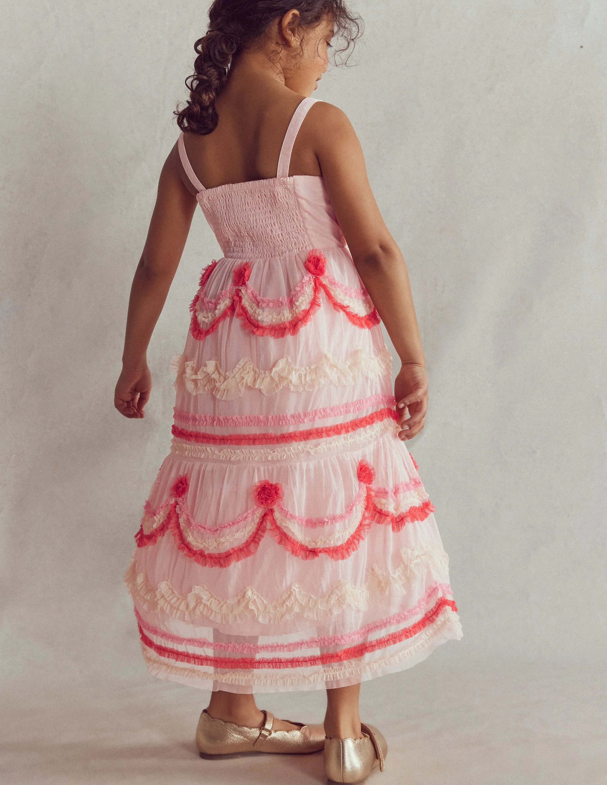 Tiered Cake Tulle Dress-Chalk Pink Cake - Image 2