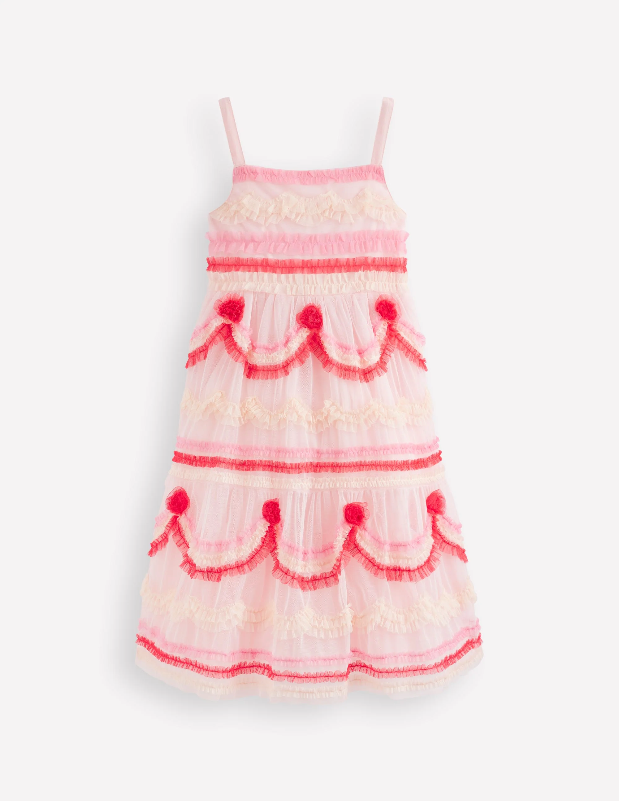 Tiered Cake Tulle Dress-Chalk Pink Cake - Image 4