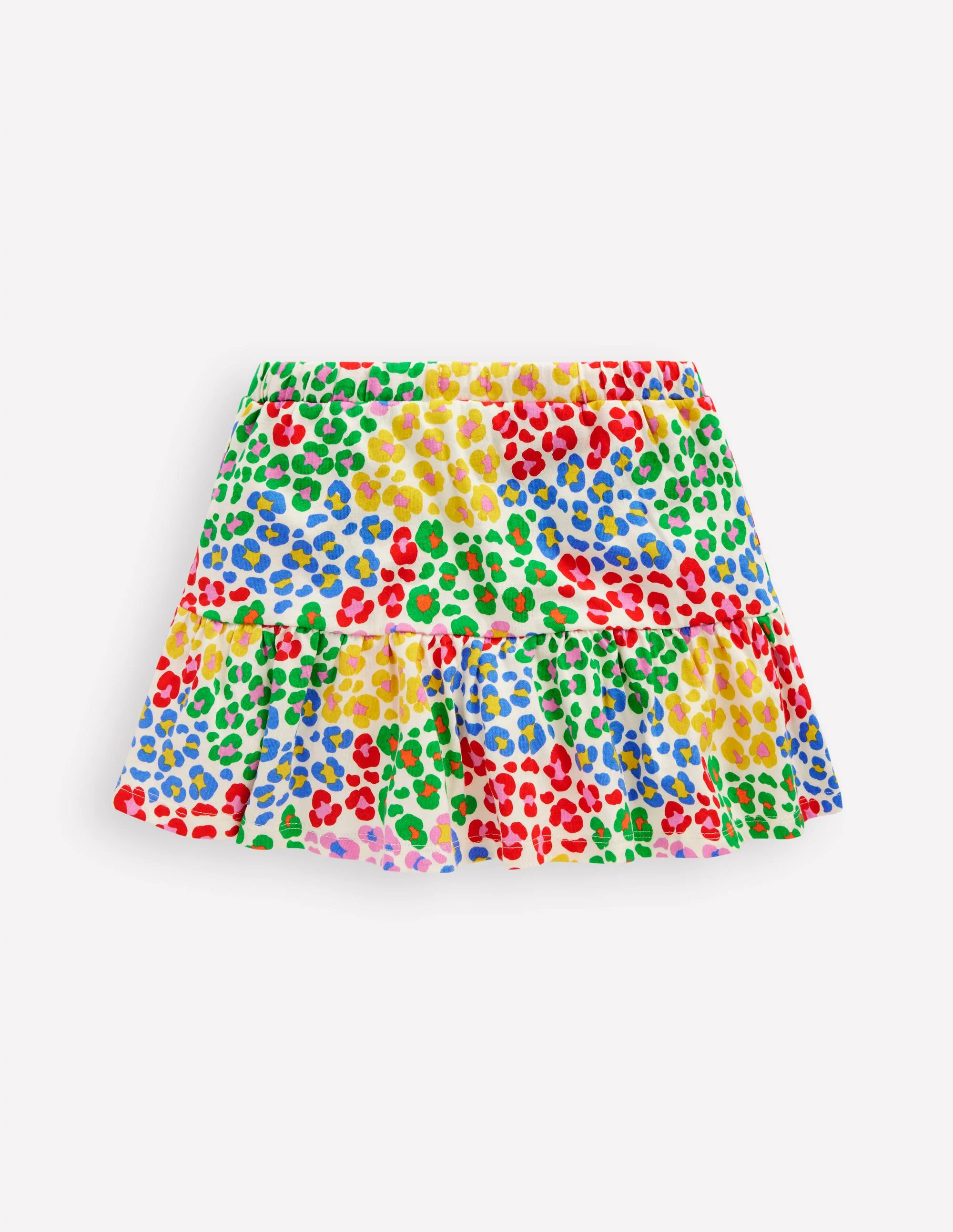 Tiered Jersey Skort-Multi Rainbow Leopard - Image 2