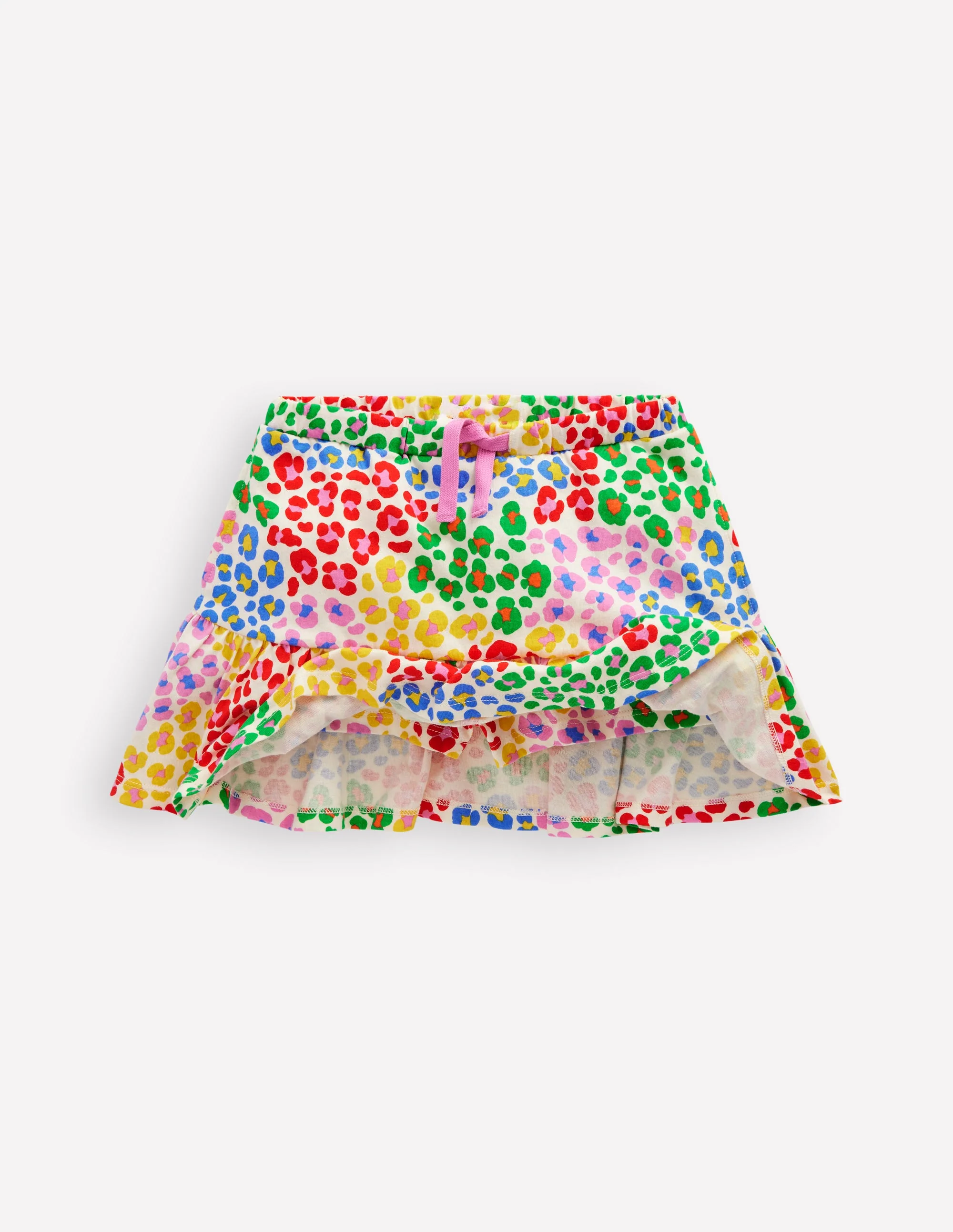 Tiered Jersey Skort-Multi Rainbow Leopard - Image 4